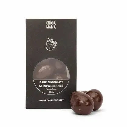 Dark Chocolate Freeze Dried Strawberries 100g-Gourmet Food & Drink-Chocamama-The Bay Room