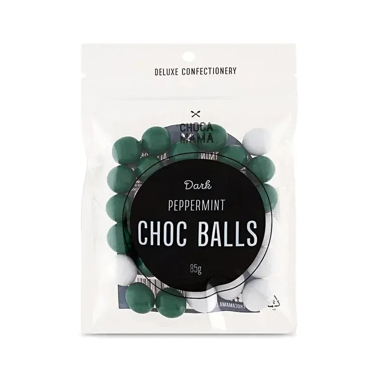 Dark Peppermint Choc Balls Mini Bag 85g-Gourmet Food & Drink-Chocamama-The Bay Room