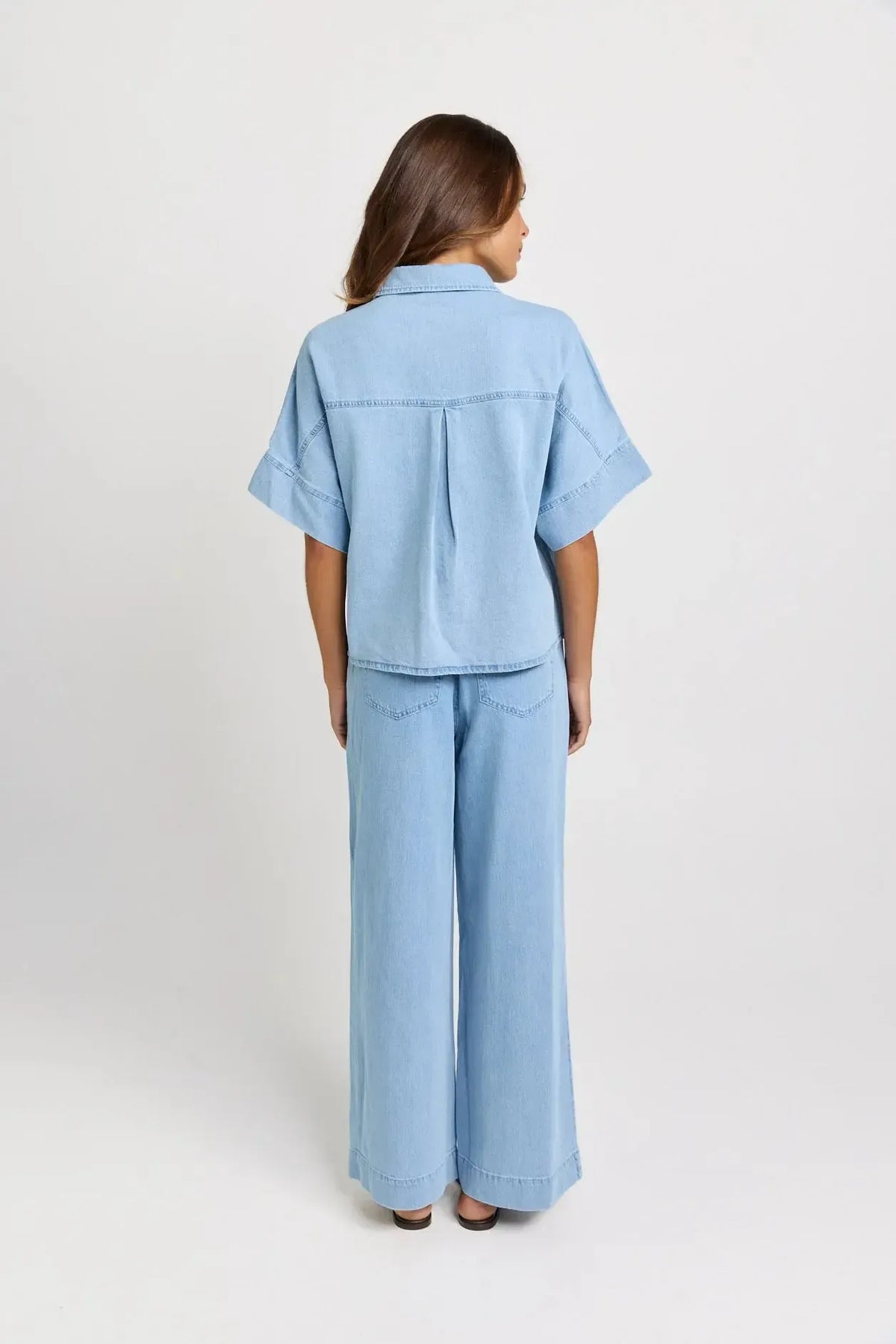 Dawn Denim Shirt - Medium Wash-Tops-Betty Basics-The Bay Room