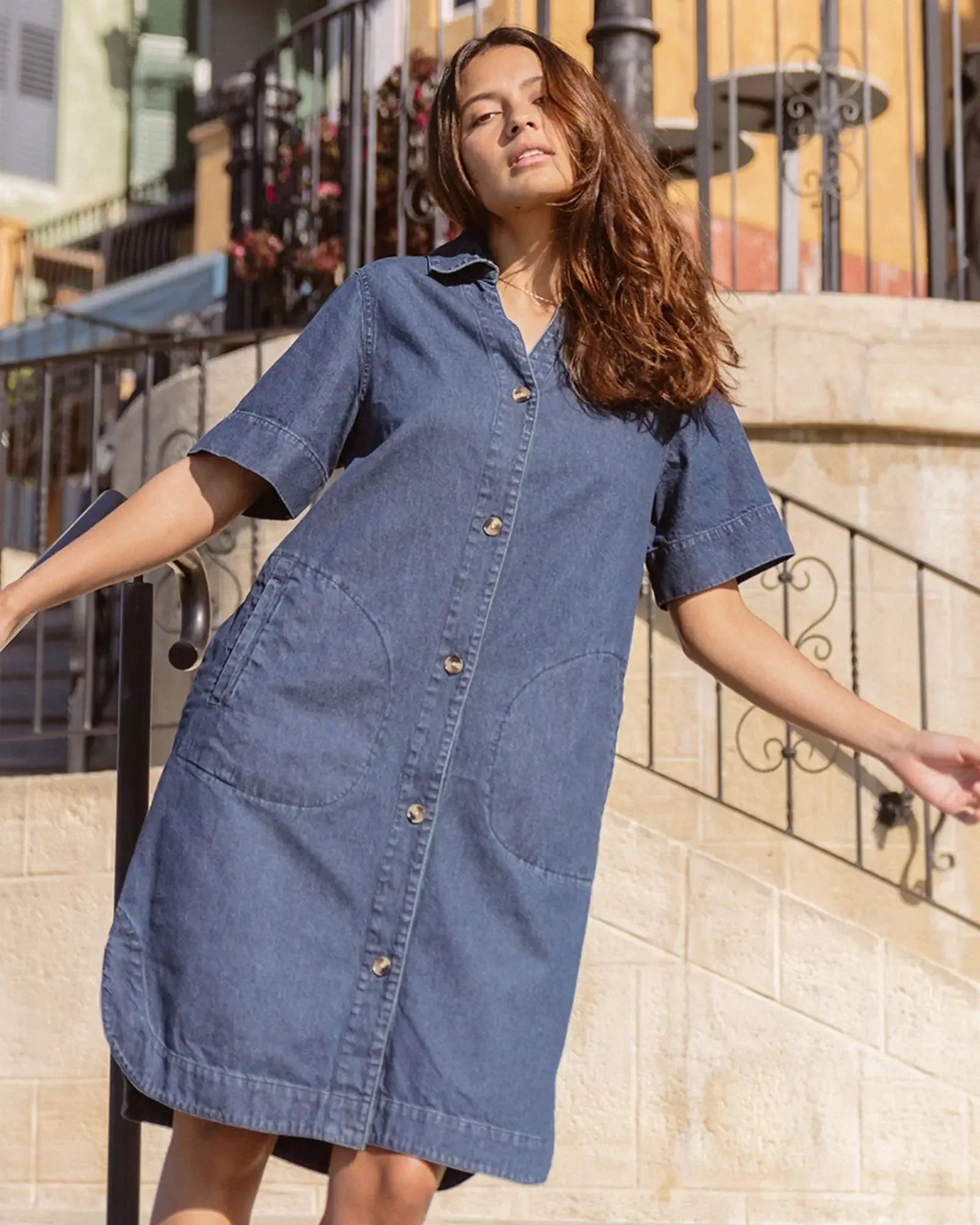 Dawson Denim Dress - Vintage Wash-Dresses-Betty Basics-The Bay Room