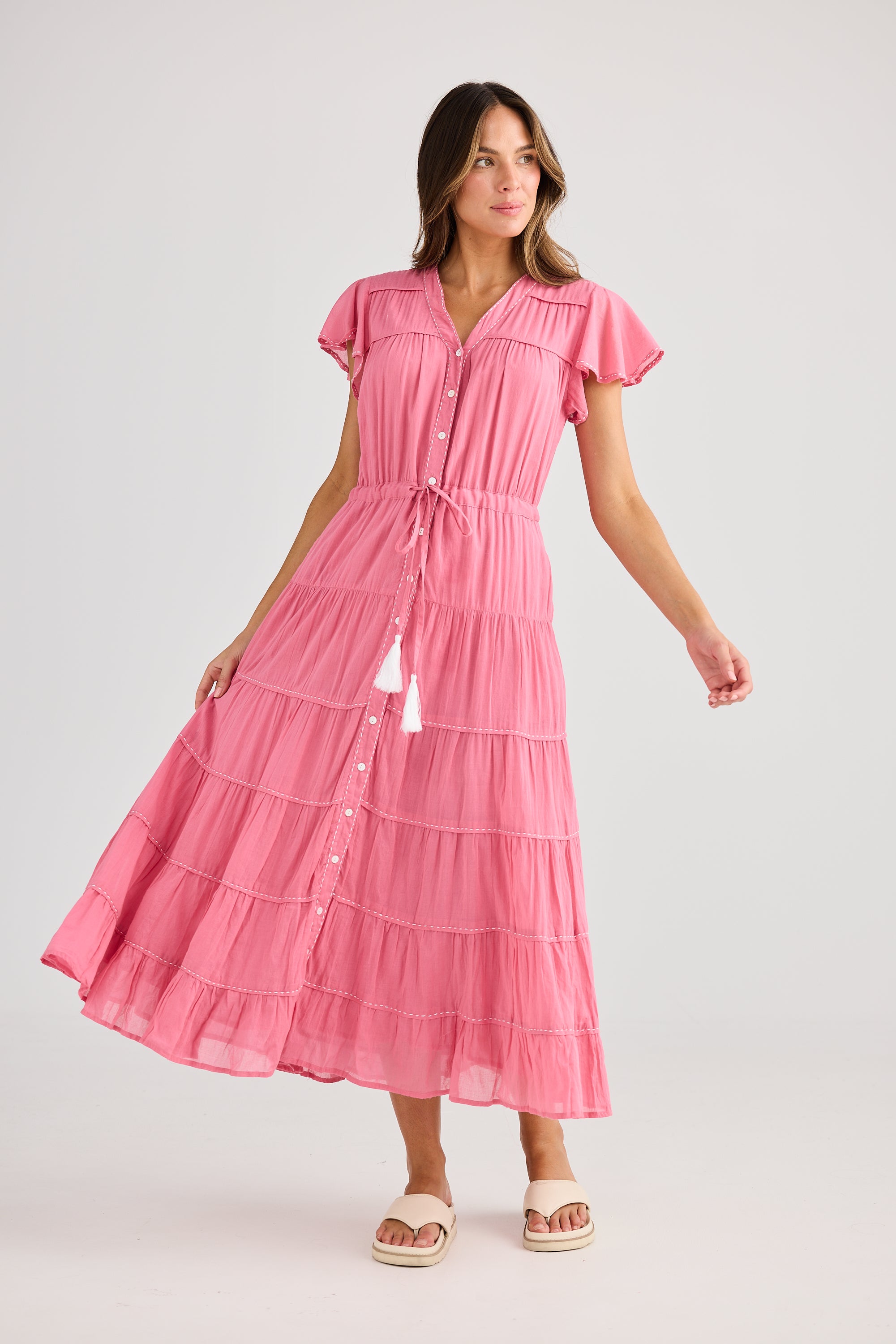 Delilah Dress - Cosmo Pink-Dresses-Holiday-The Bay Room