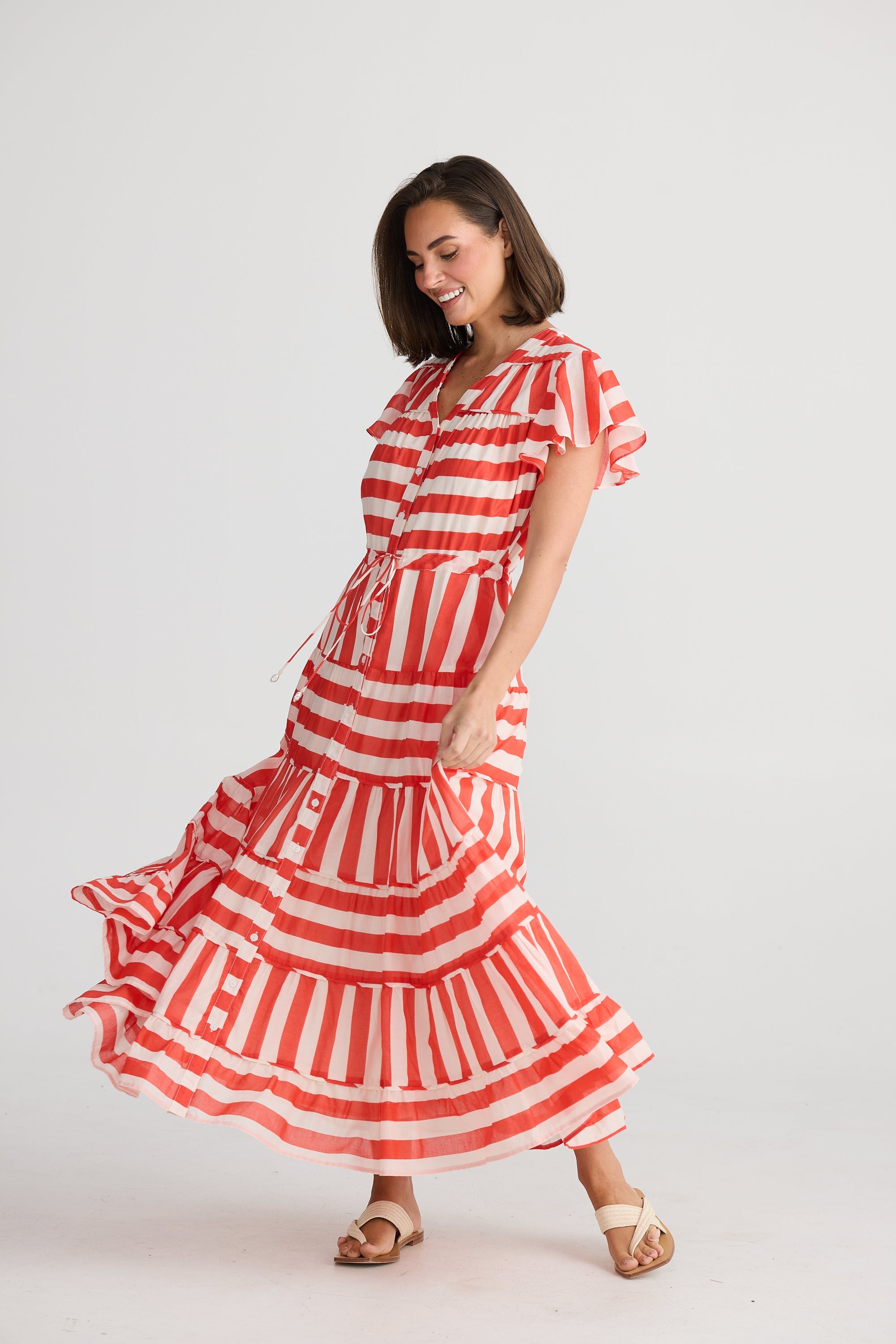 Delilah Dress - Noel Stripe-Dresses-Holiday-The Bay Room