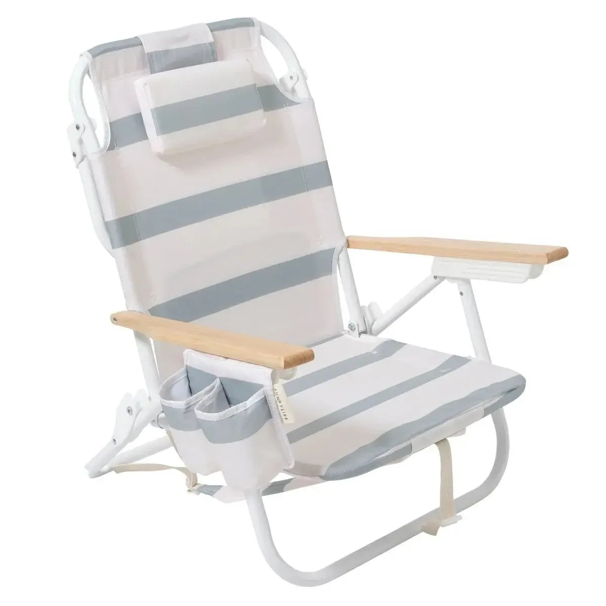 Deluxe Beach Chair Sea Sage Stripe-Travel & Outdoors-Sunny Life-The Bay Room