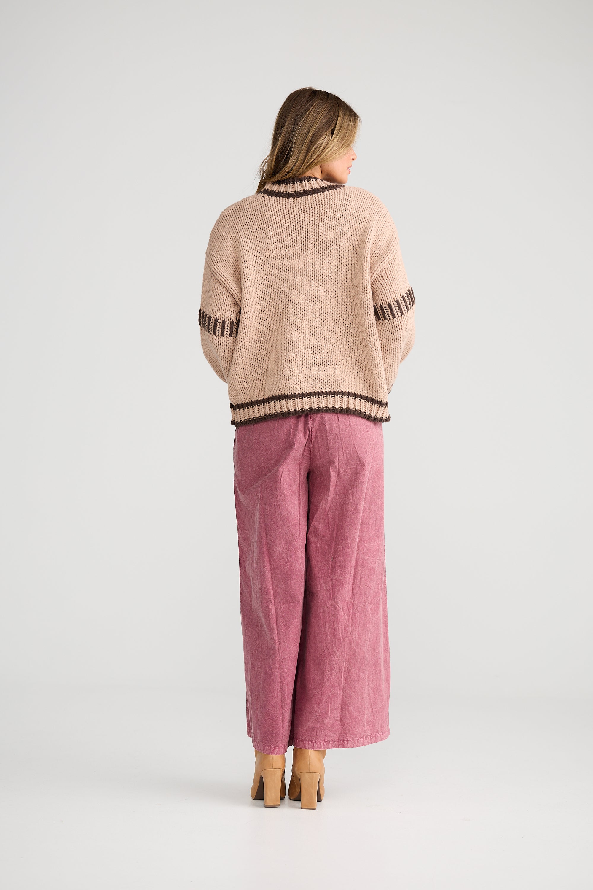 Denver Cardi - Latte-Knitwear & Jumpers-Talisman-The Bay Room