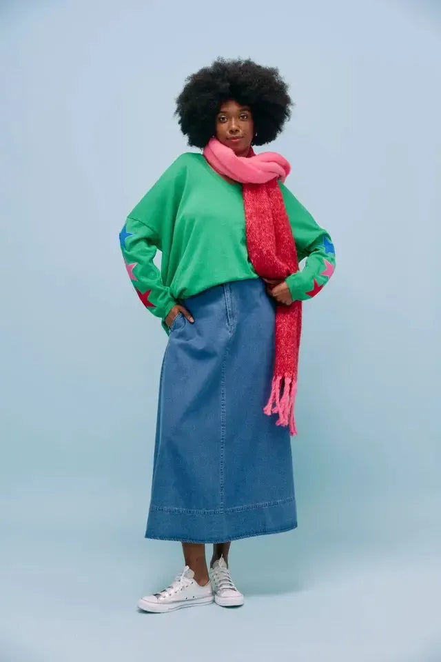 Denver Denim Skirt - Blue-Skirts-Haven-The Bay Room