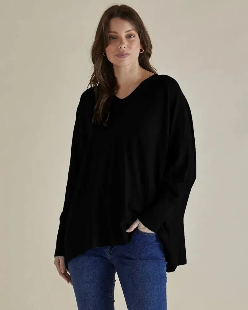 Destiny Knit Jumper - Black-Knitwear & Jumpers-Betty Basics-The Bay Room