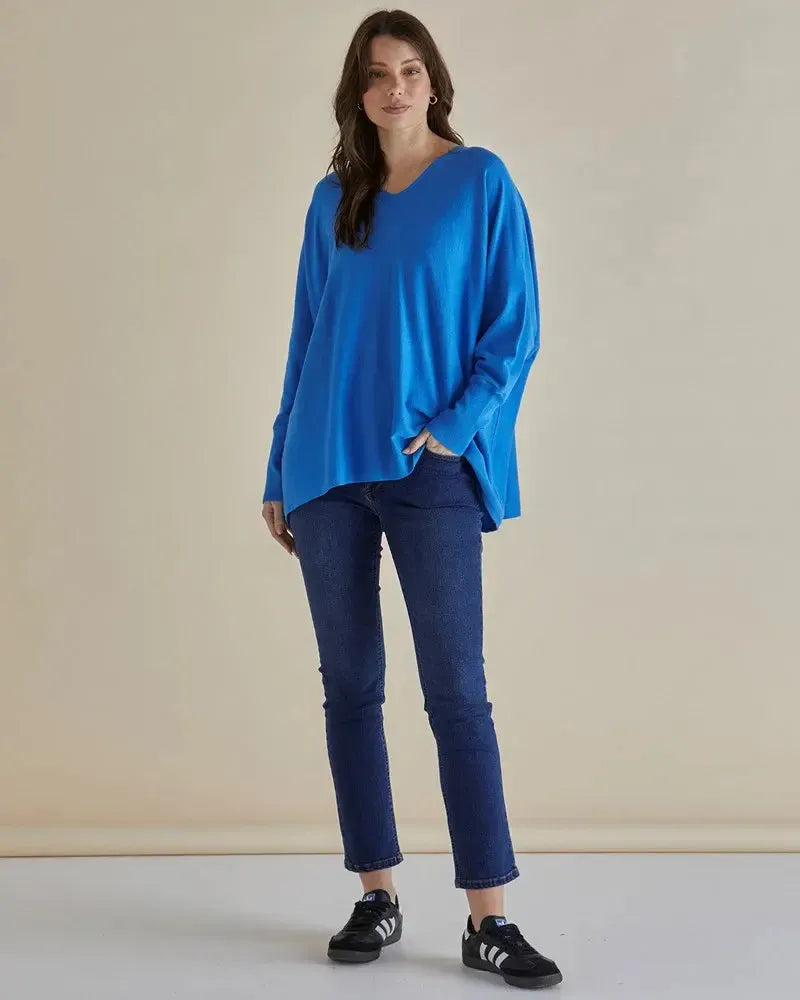 Destiny Knit Jumper - Light Blue-Knitwear & Jumpers-Betty Basics-The Bay Room