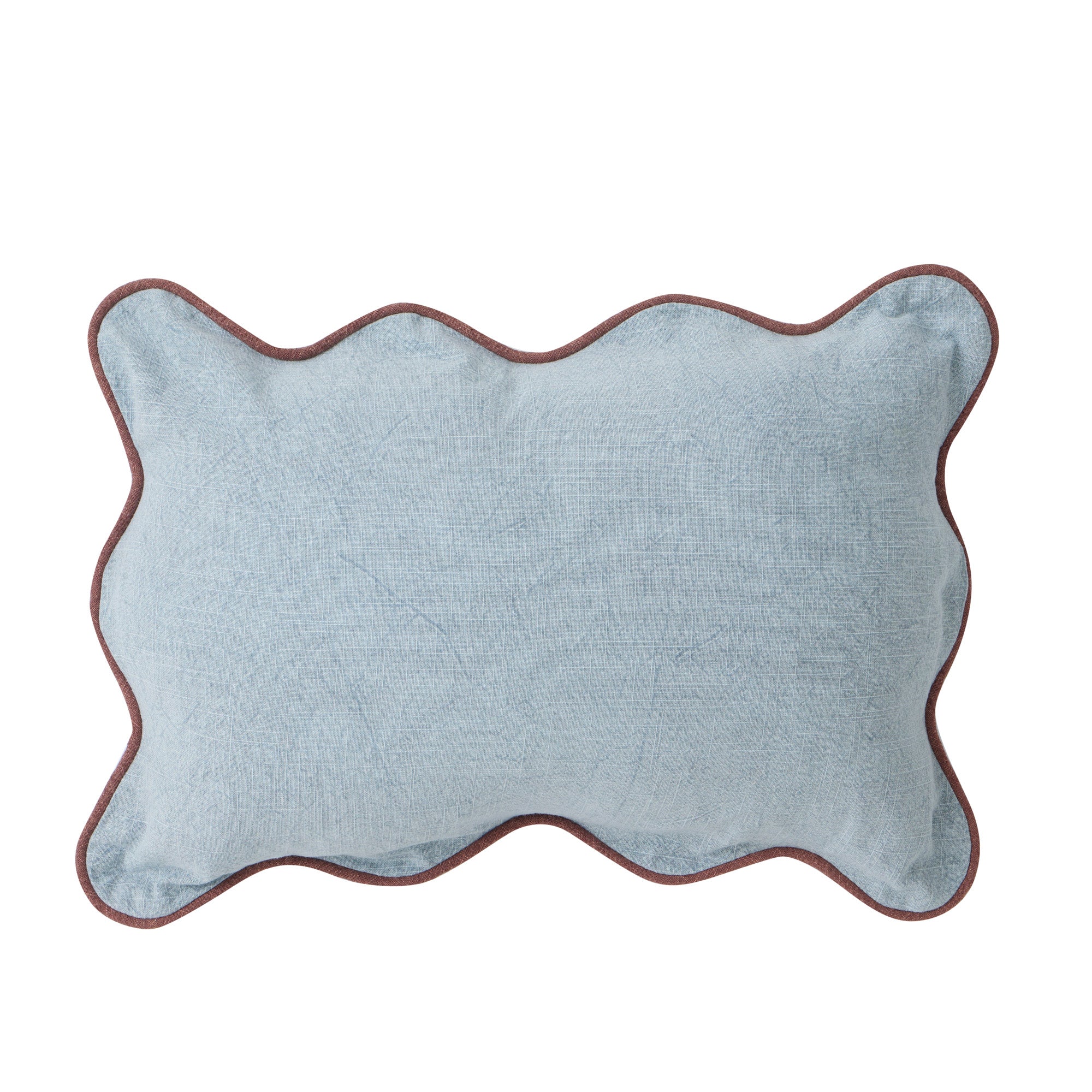 Diablo Cotton Cushion 30x50cm Denim/Burgundy-Soft Furnishings-Coast To Coast Home-The Bay Room
