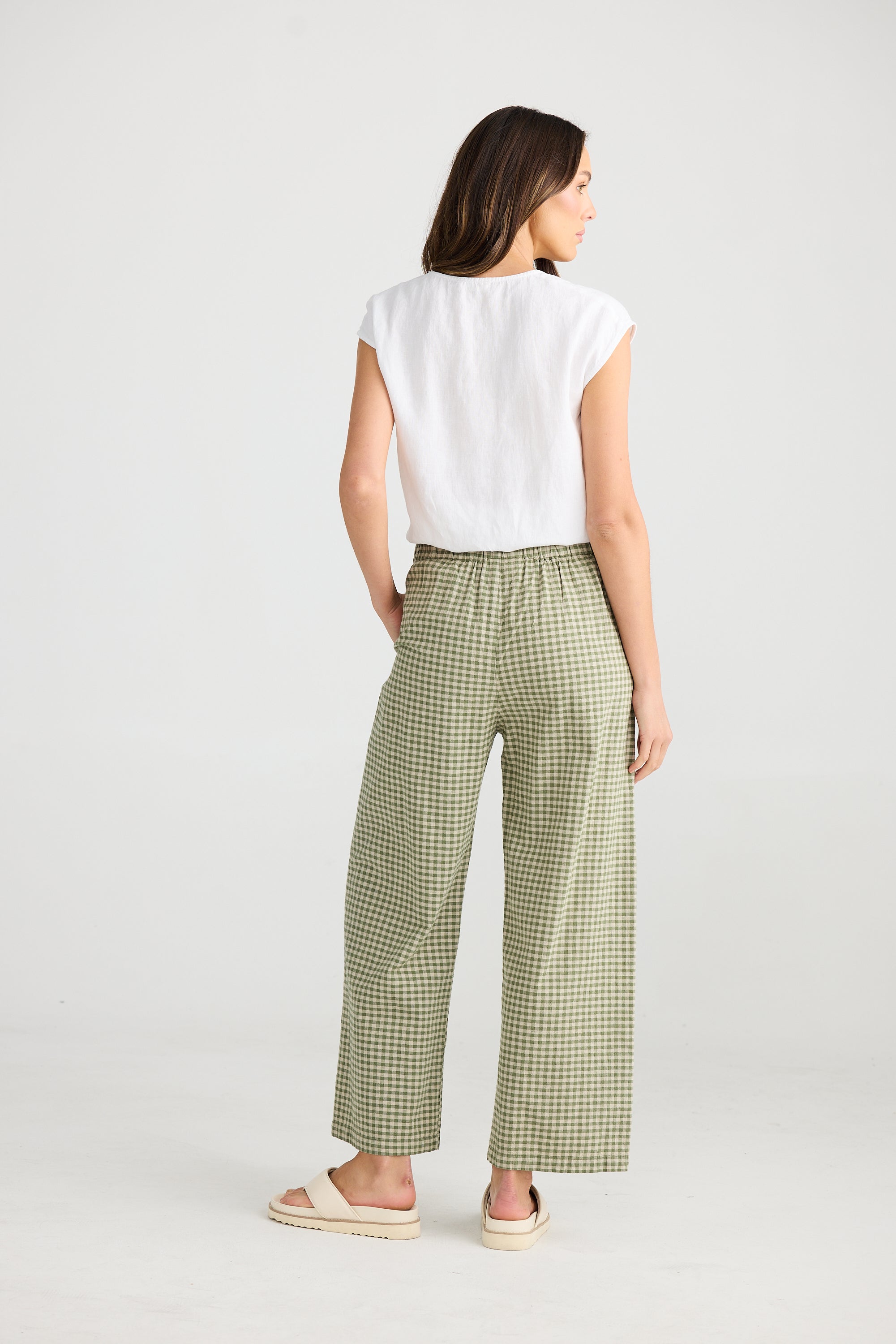 Dickens Pants - Sage Check-Pants-The Shanty Corporation-The Bay Room