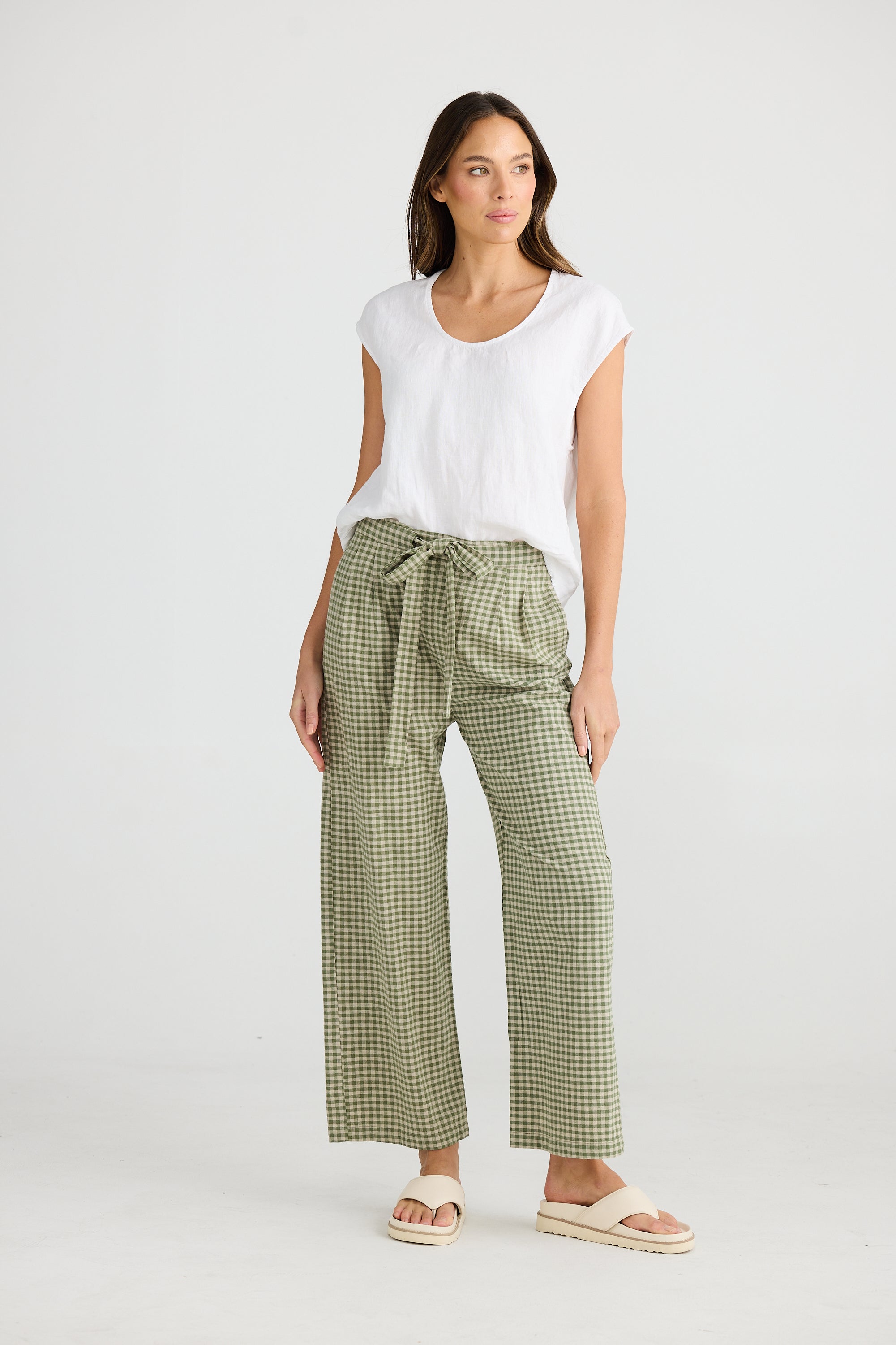 Dickens Pants - Sage Check-Pants-The Shanty Corporation-The Bay Room