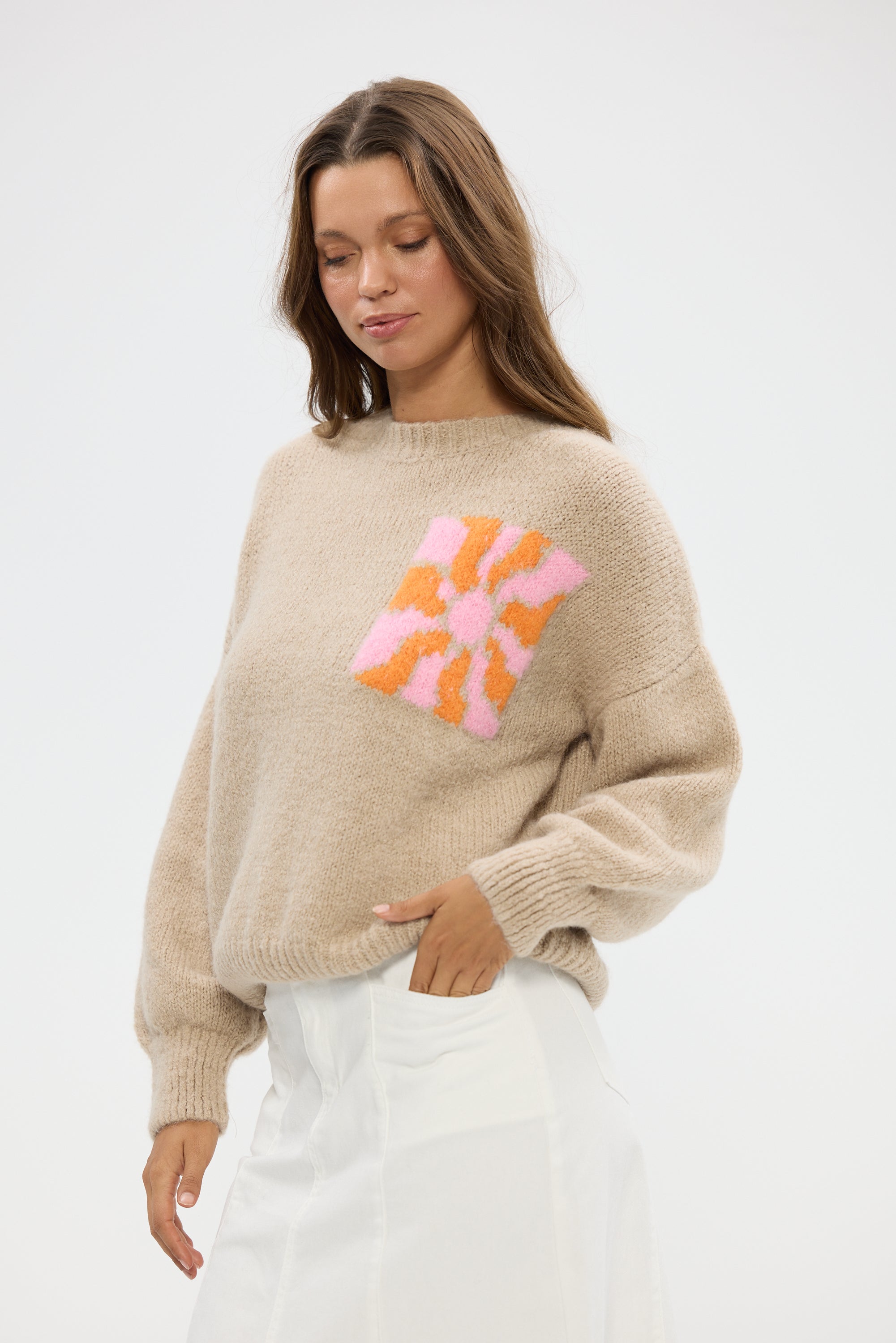 Dolce Vita Knit - Oatmeal-Knitwear & Jumpers-Holiday-The Bay Room