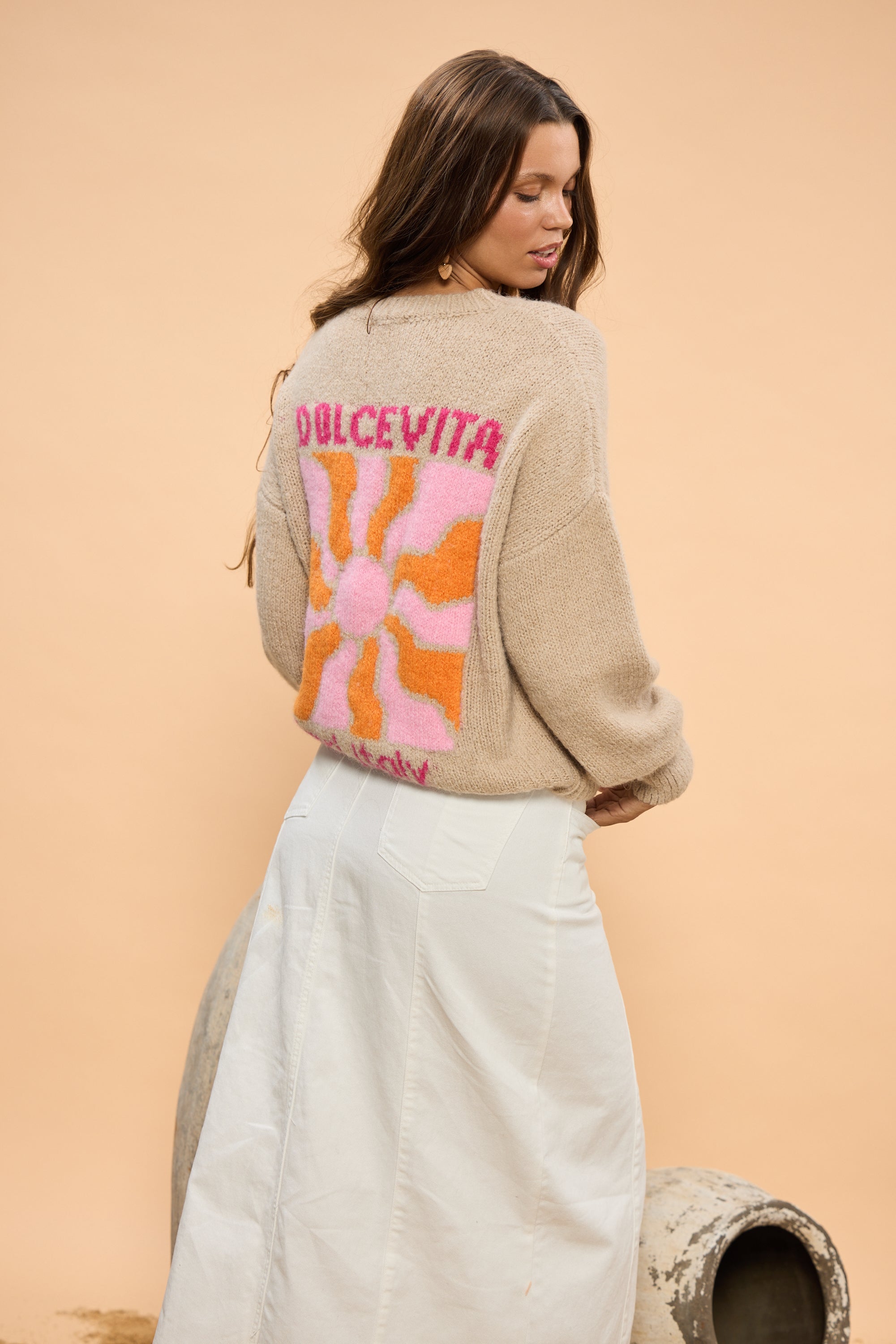 Dolce Vita Knit - Oatmeal-Knitwear & Jumpers-Holiday-The Bay Room