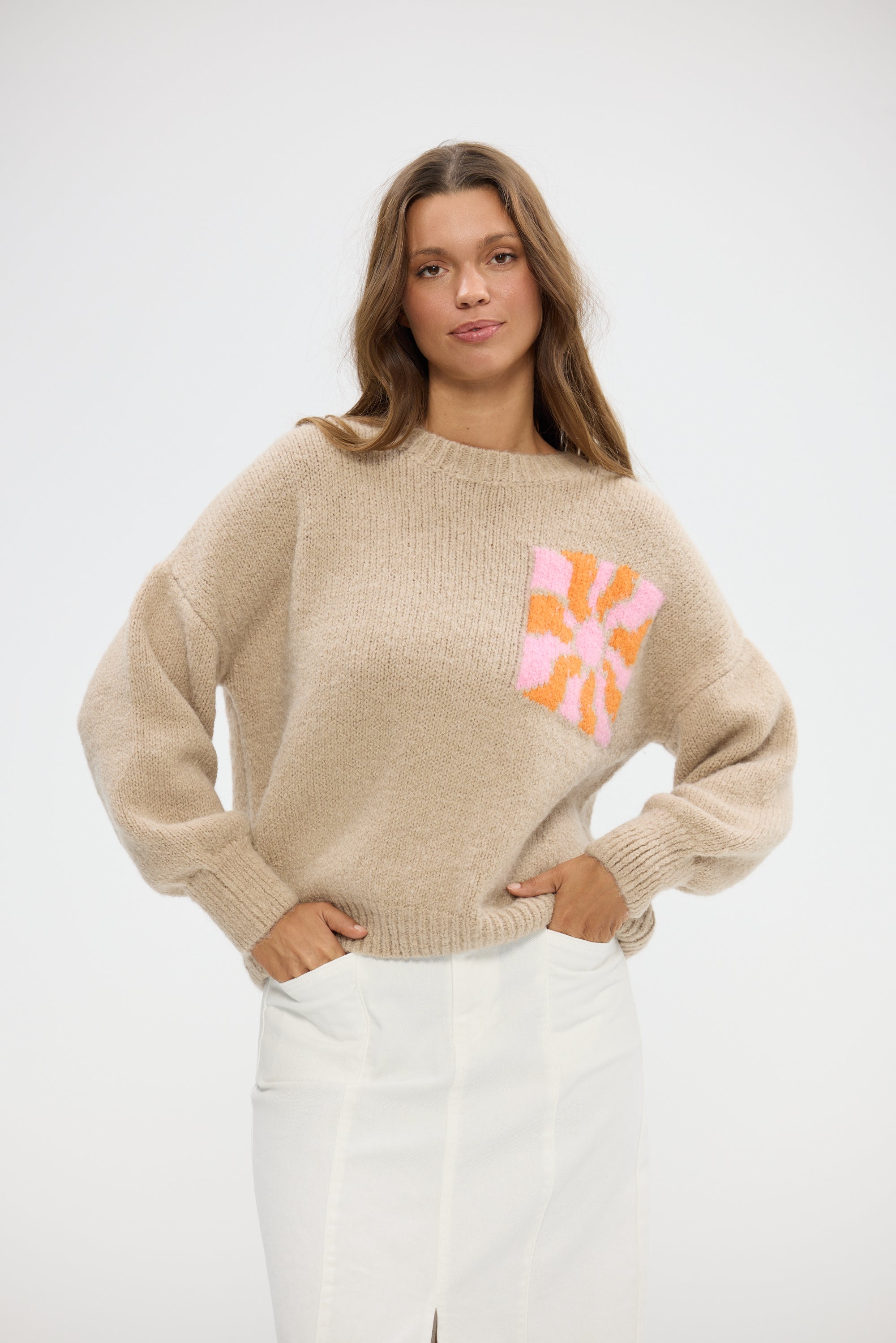 Dolce Vita Knit - Oatmeal-Knitwear & Jumpers-Holiday-The Bay Room