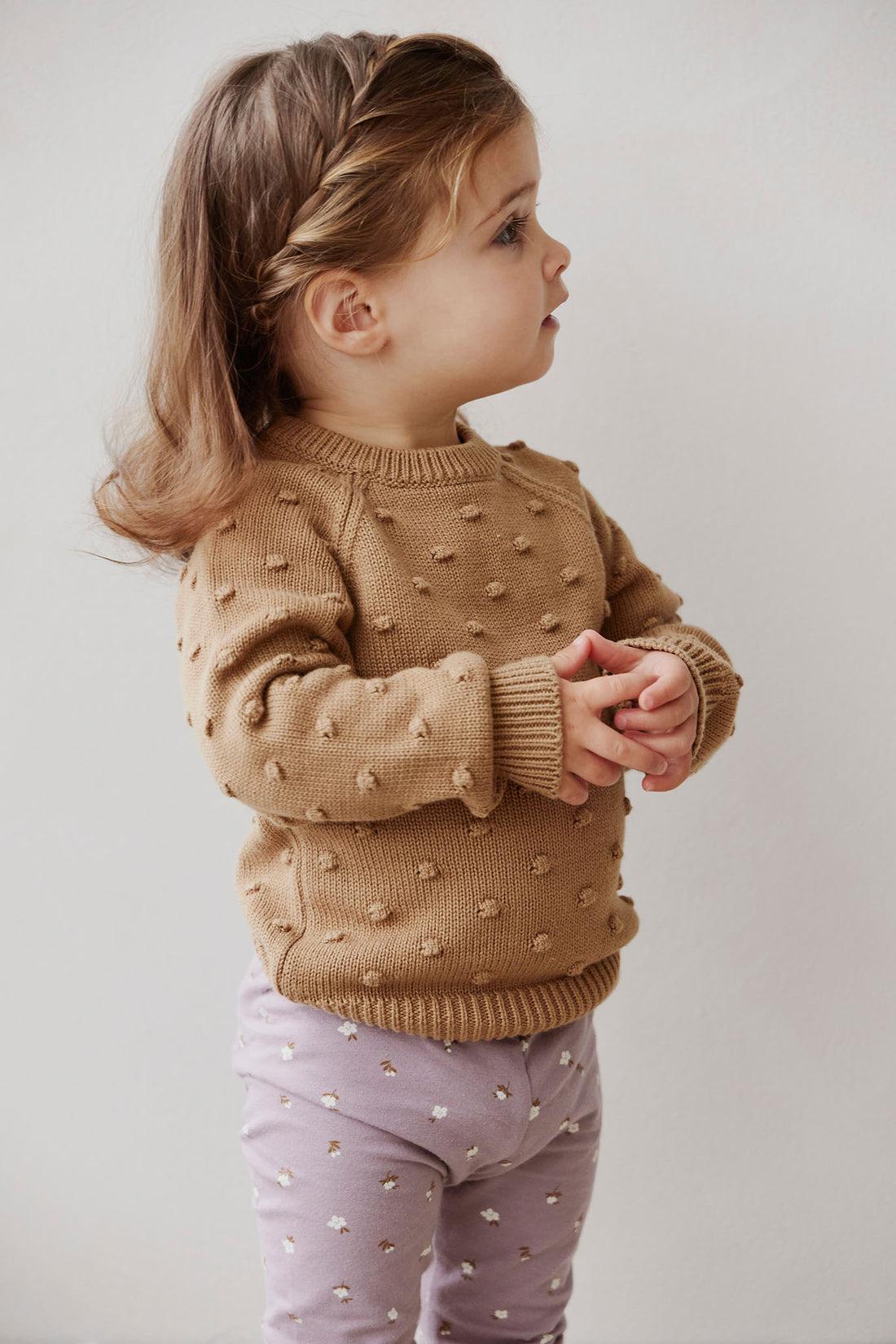 Dotty Knit Jumper - Caramel Cream-Clothing & Accessories-Jamie Kay-The Bay Room