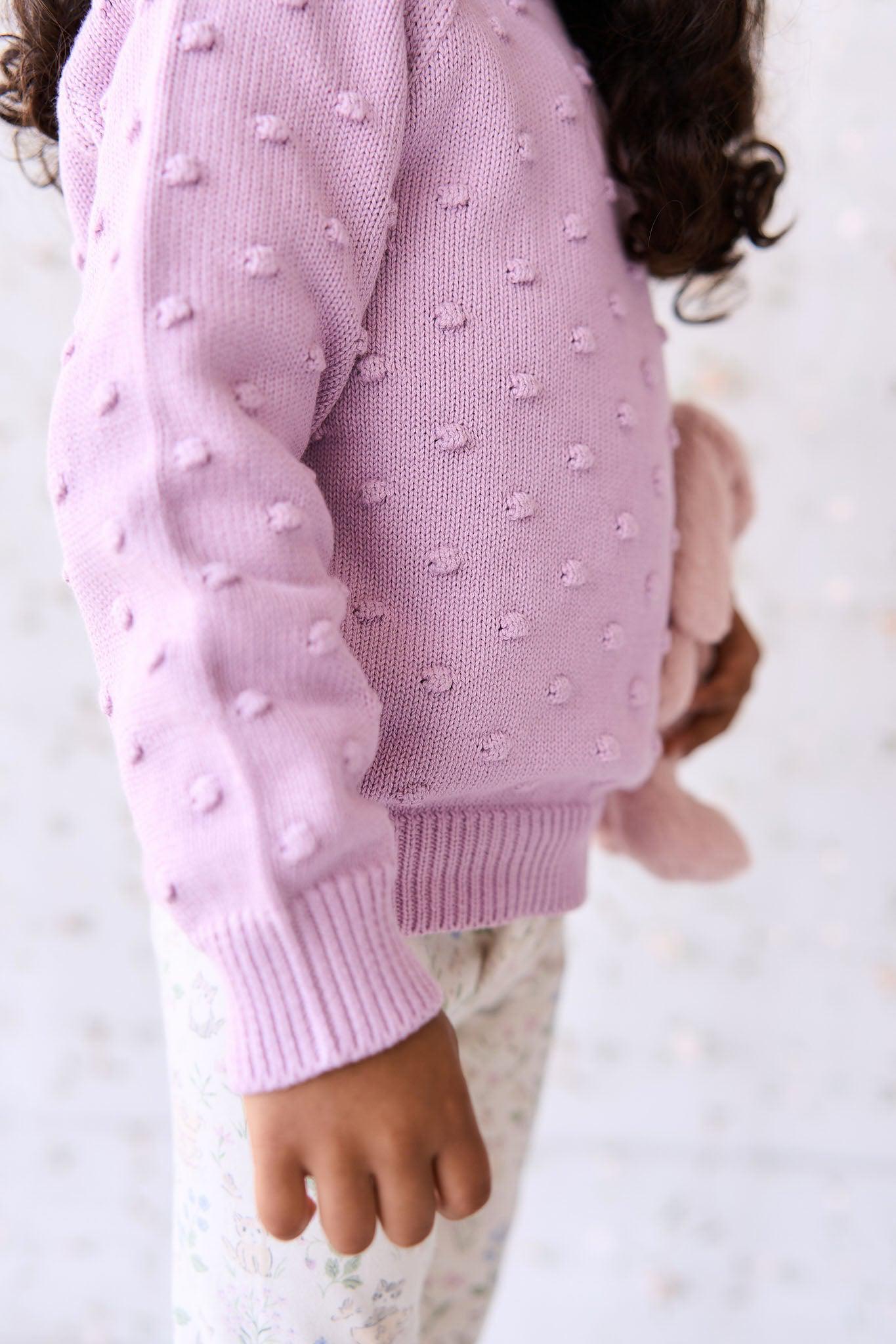 Dotty Knit Jumper - Lilac Blush-Clothing & Accessories-Jamie Kay-The Bay Room