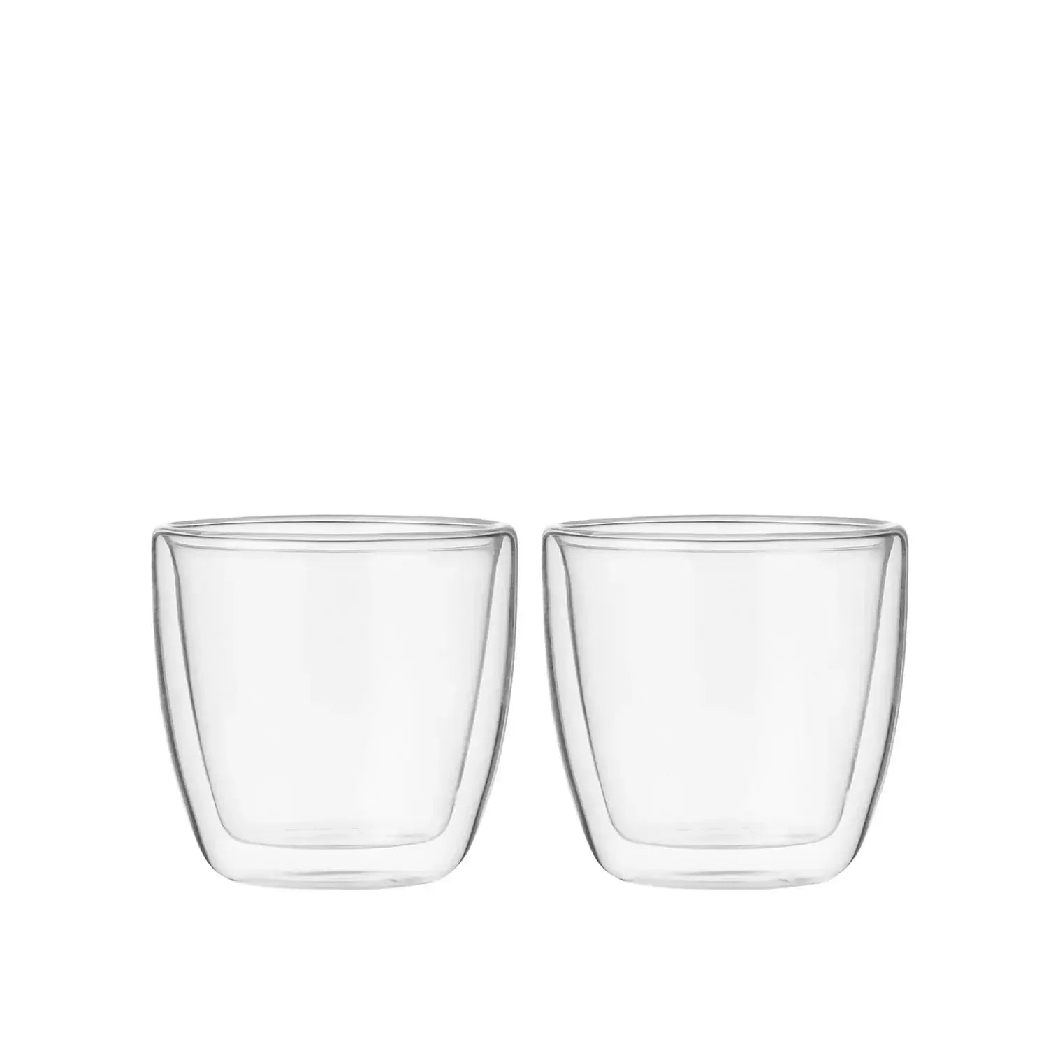 Double Wall Glass Set of 2 9x9x9cm/250ml-Dining & Entertaining-Leaf & Bean-The Bay Room