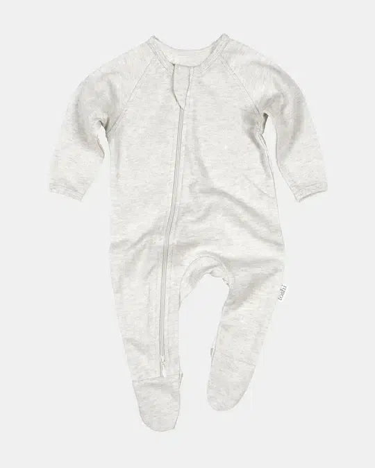 Dreamtime Organic Onesie Long Sleeve - Pebble-Clothing & Accessories-Toshi-The Bay Room