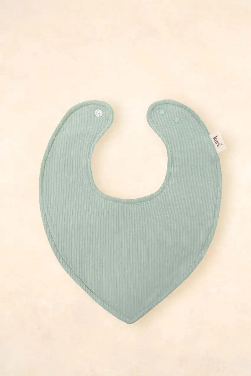 Dribble Bib-Nursery & Nurture-Kiin-Sage (Rib)-The Bay Room