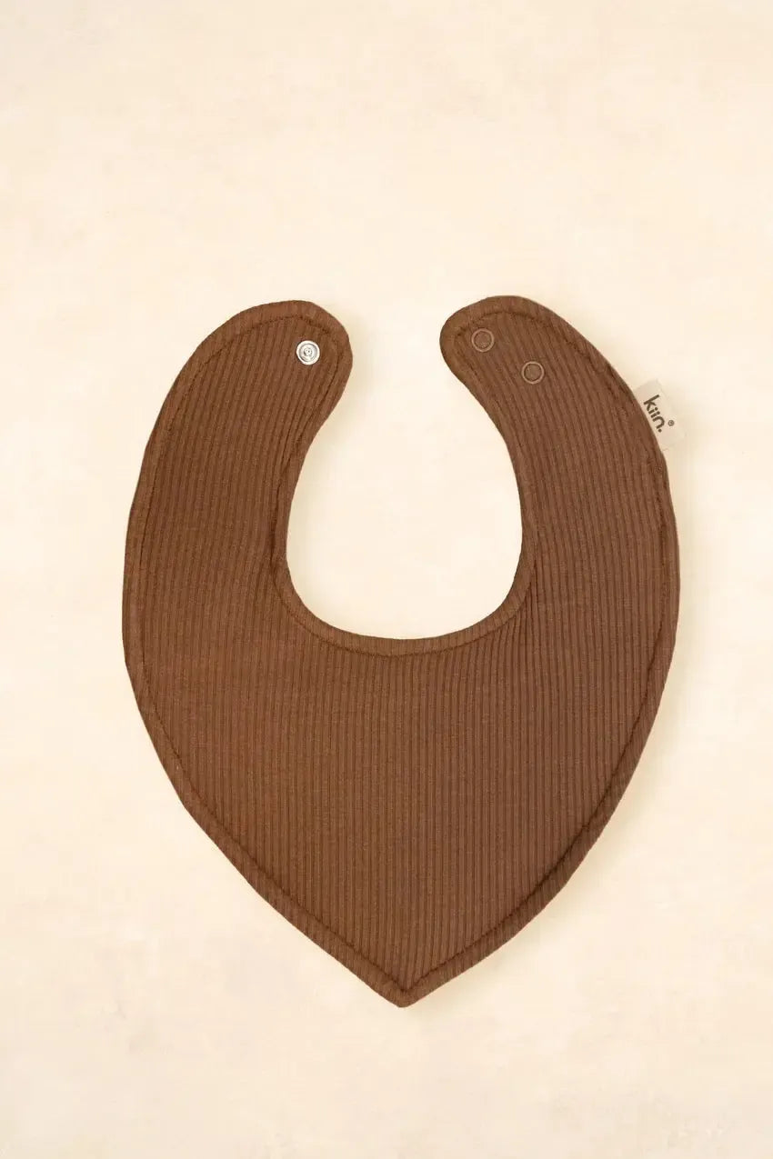 Dribble Bib-Nursery & Nurture-Kiin-Chocolate (Rib)-The Bay Room
