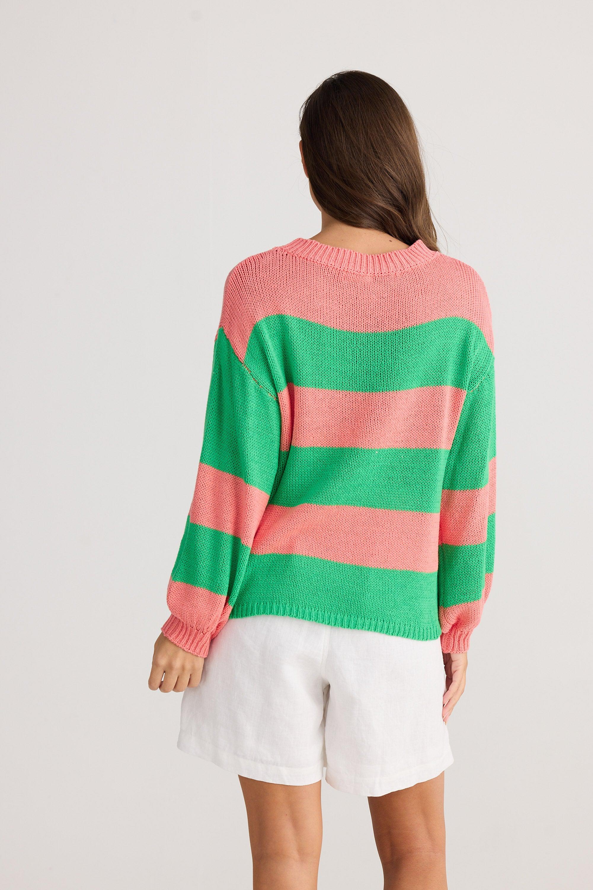 Driftwood Knit - Apple Stripe-Knitwear & Jumpers-Holiday-The Bay Room