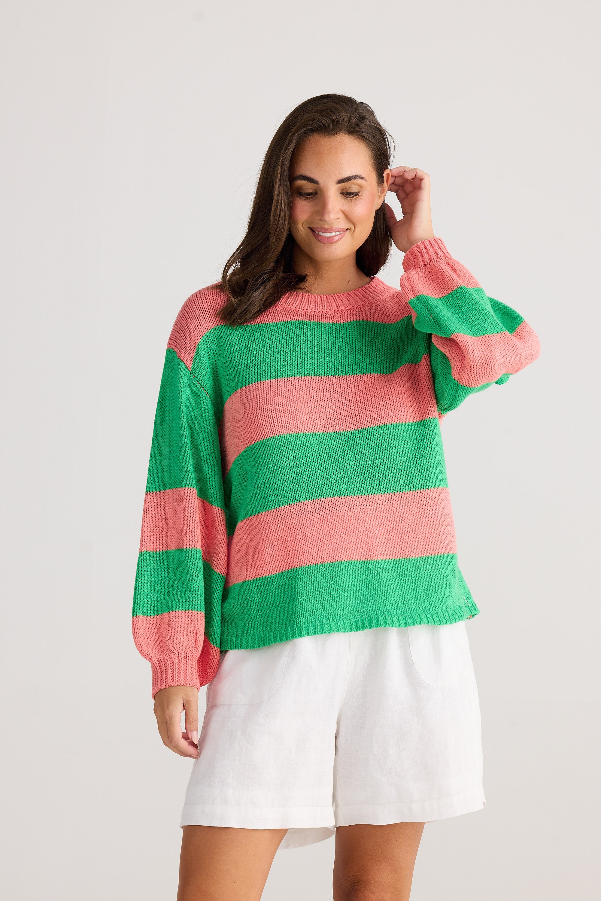 Driftwood Knit - Apple Stripe-Knitwear & Jumpers-Holiday-The Bay Room