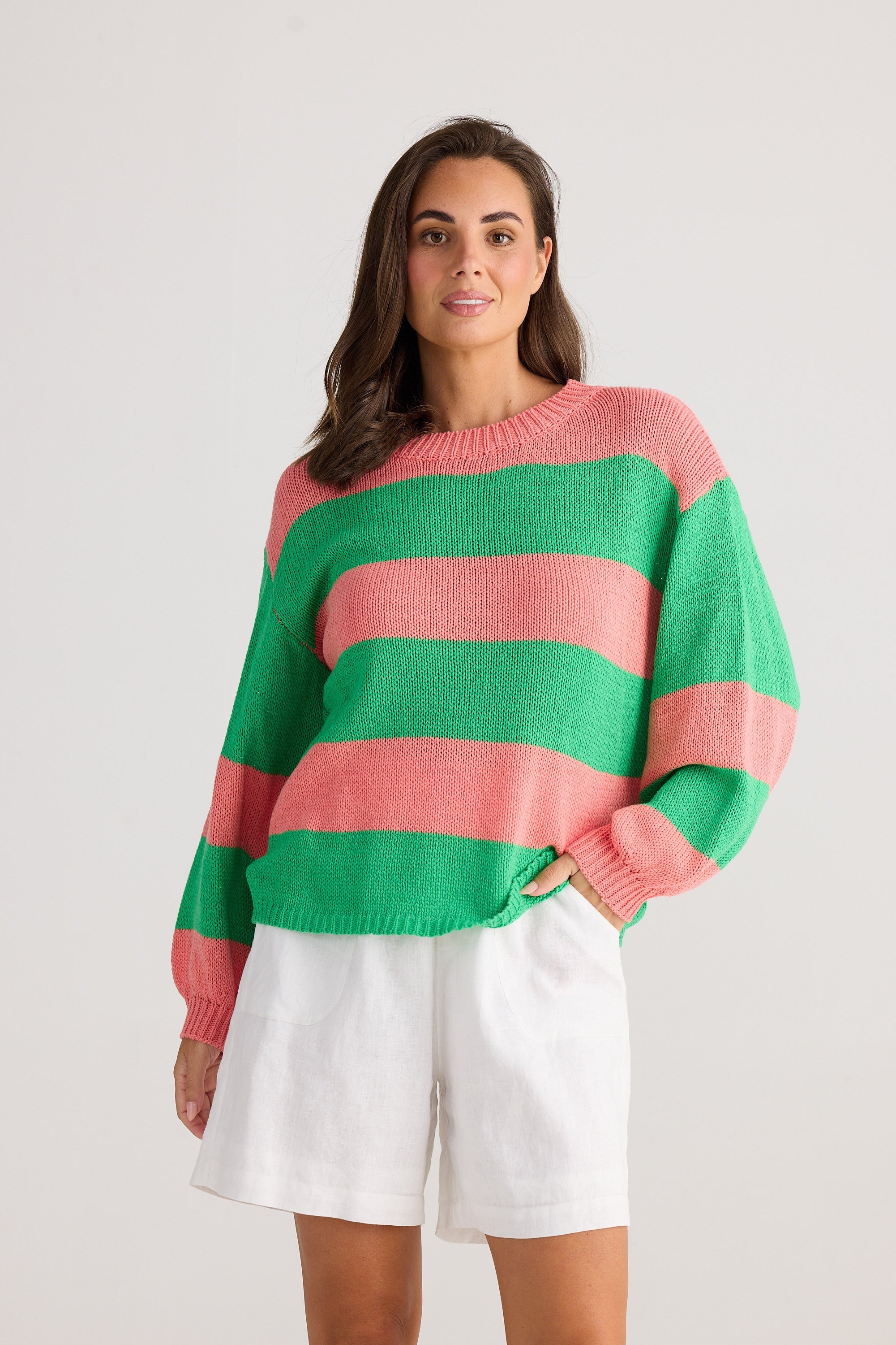 Driftwood Knit - Apple Stripe-Knitwear & Jumpers-Holiday-The Bay Room