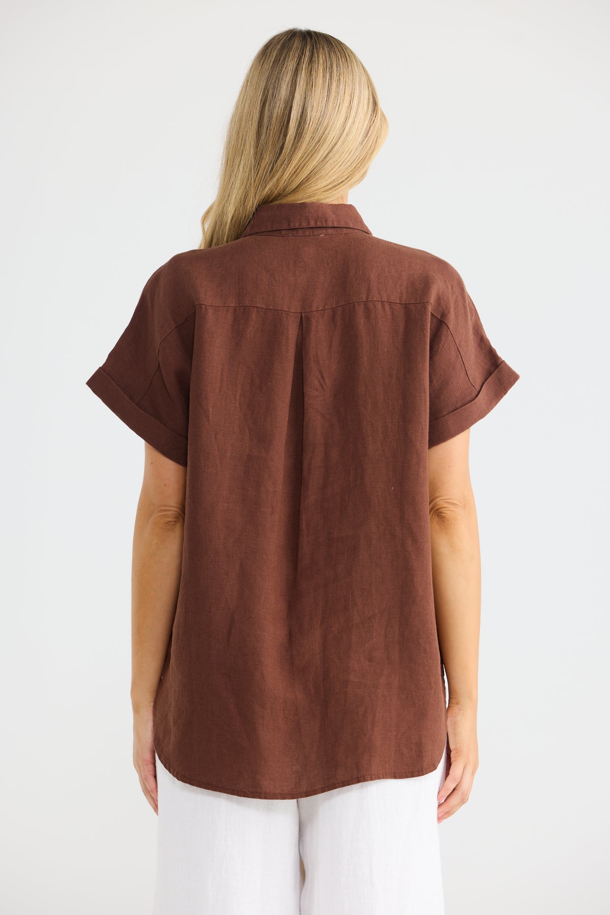 Dune Shirt - Chocolate Linen