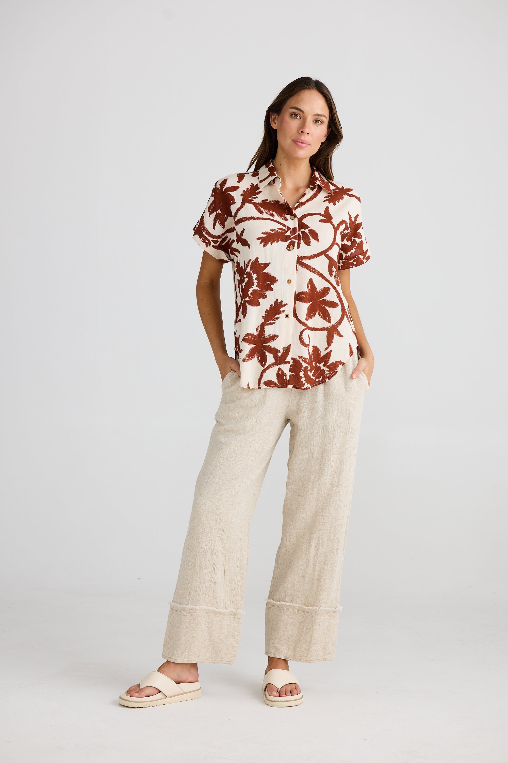 Dune Shirt - Cuban Bloom-Tops-The Shanty Corporation-The Bay Room