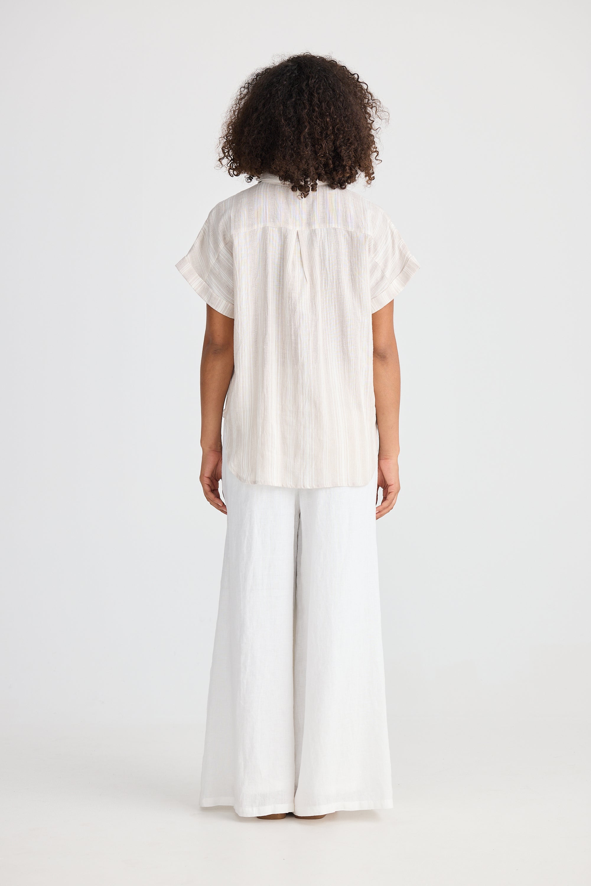 Dune Shirt - Tuscan Stripe-Tops-The Shanty Corporation-The Bay Room