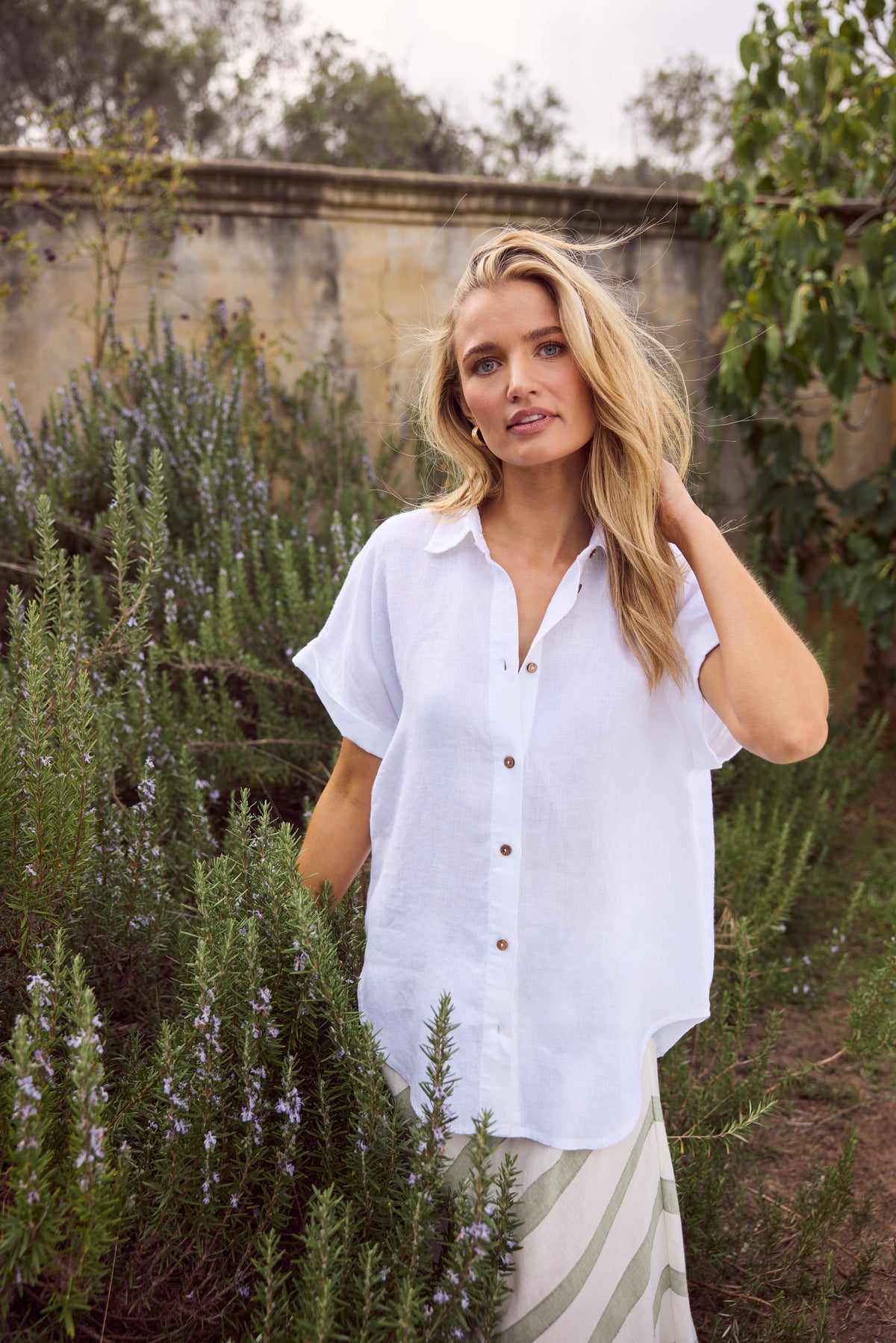 Dune Shirt - White Linen