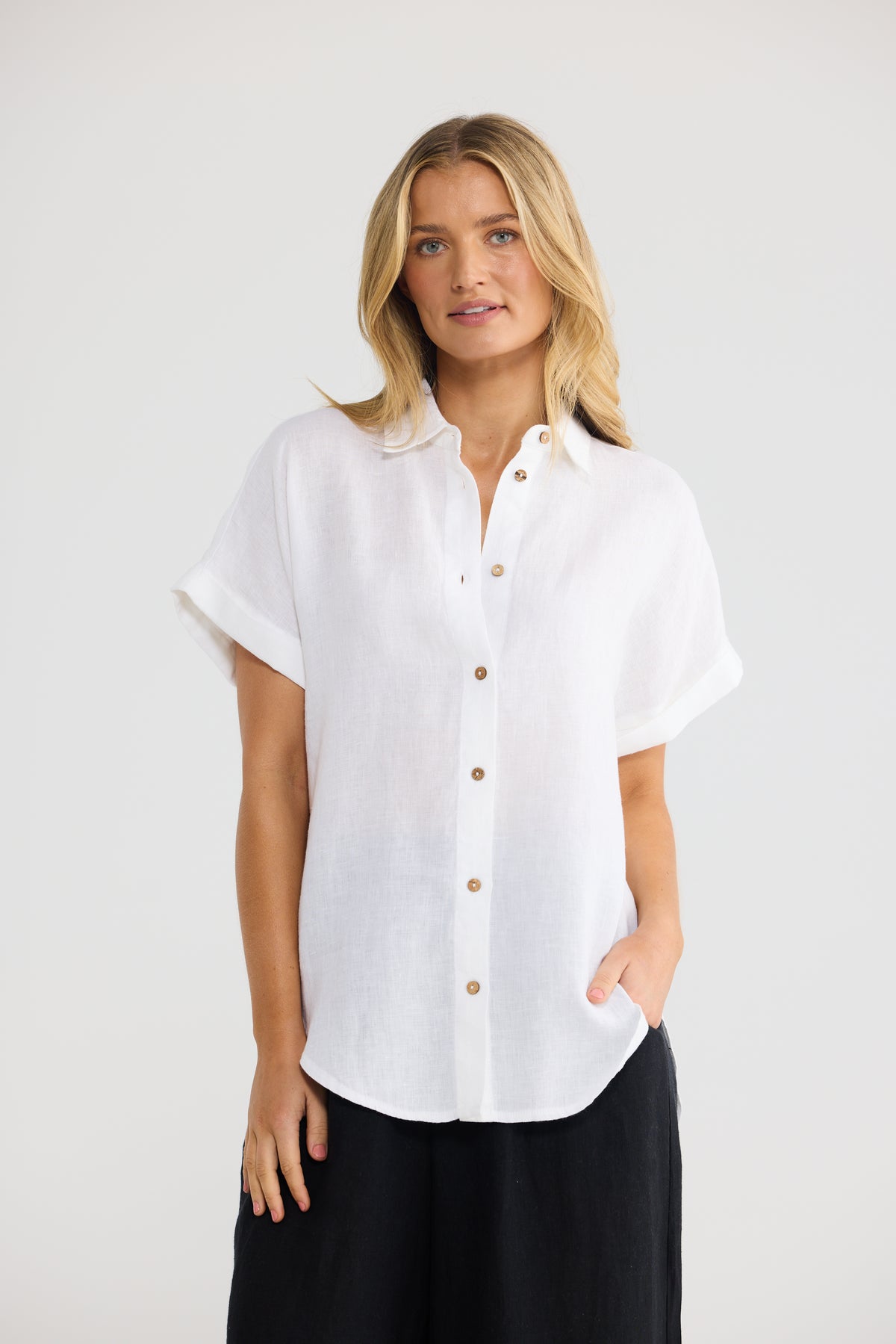 Dune Shirt - White Linen
