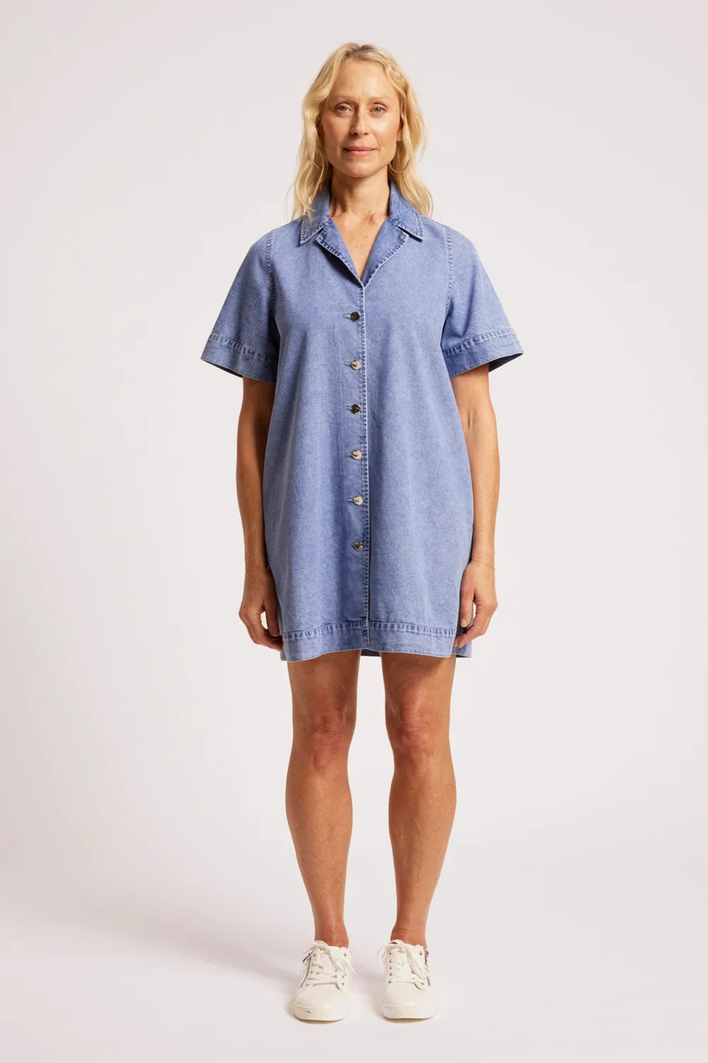 Dusk Denim Shirt Dress - Denim-Dresses-Eb & Ive-The Bay Room