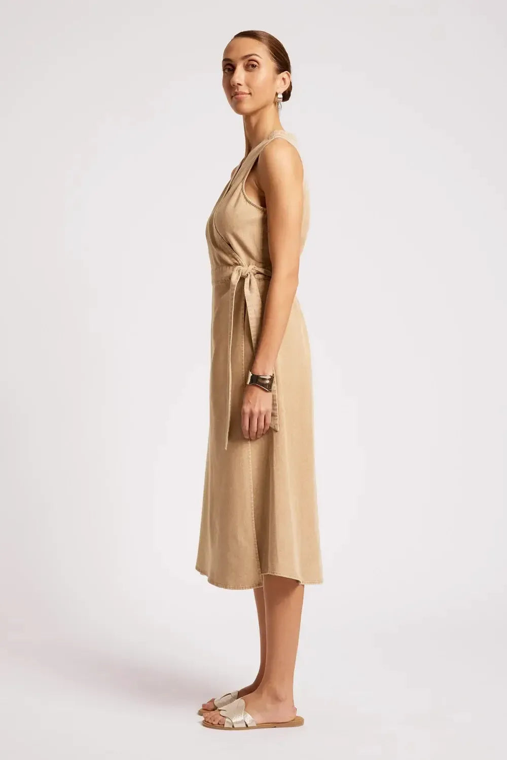 Dusk Denim Wrap Dress - Dune-Dresses-Eb & Ive-The Bay Room