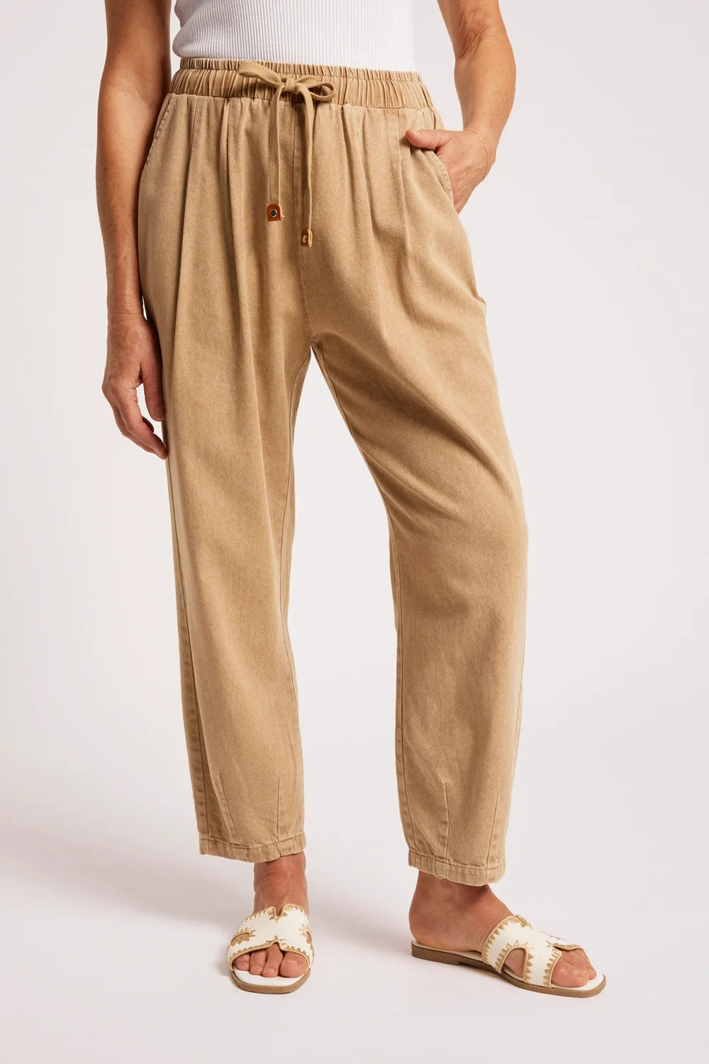 Dusk Jogger Denim Pant - Dune-Pants-Eb & Ive-The Bay Room
