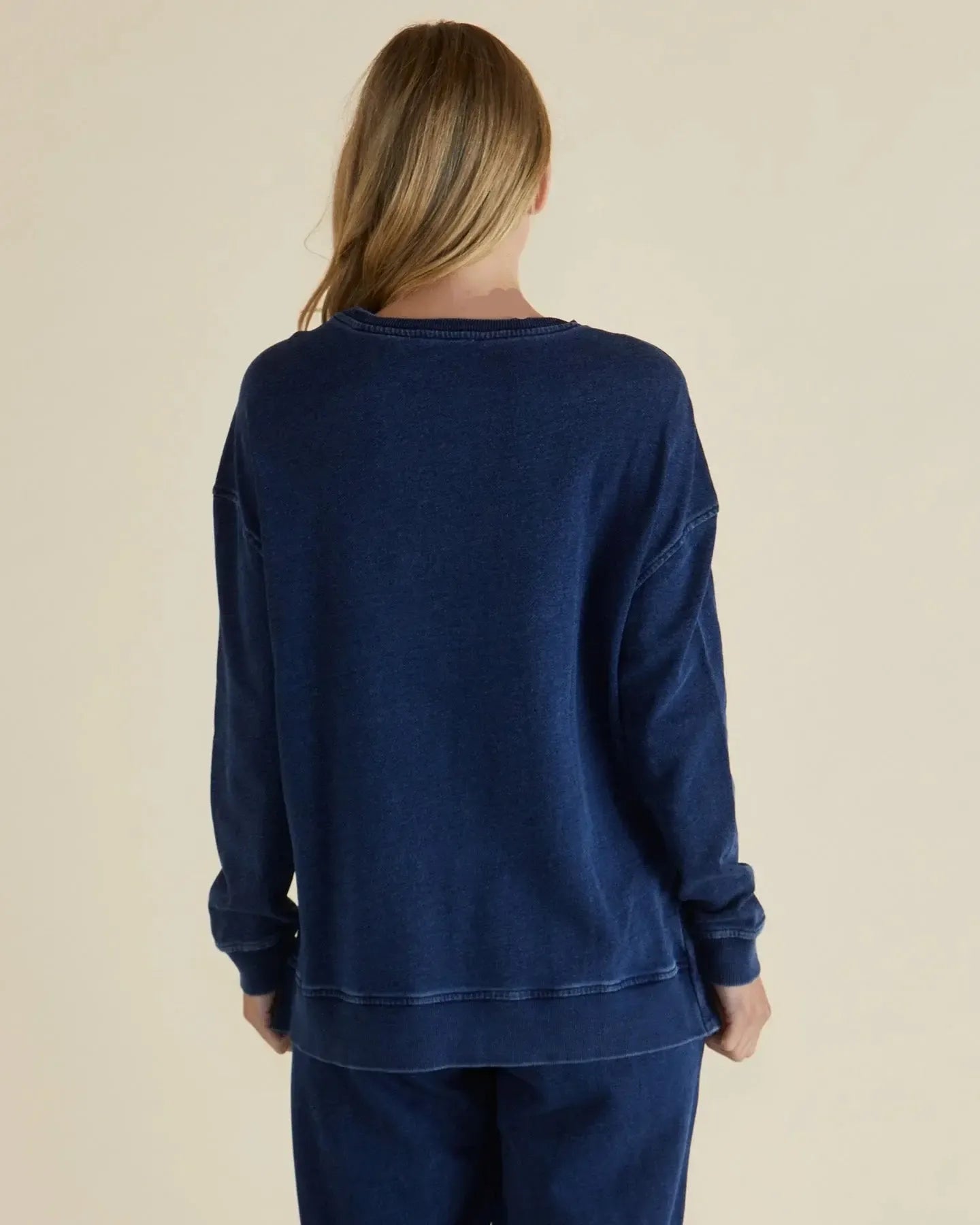 Easy Crew Sweat - Indigo Wash-Knitwear & Jumpers-Betty Basics-The Bay Room