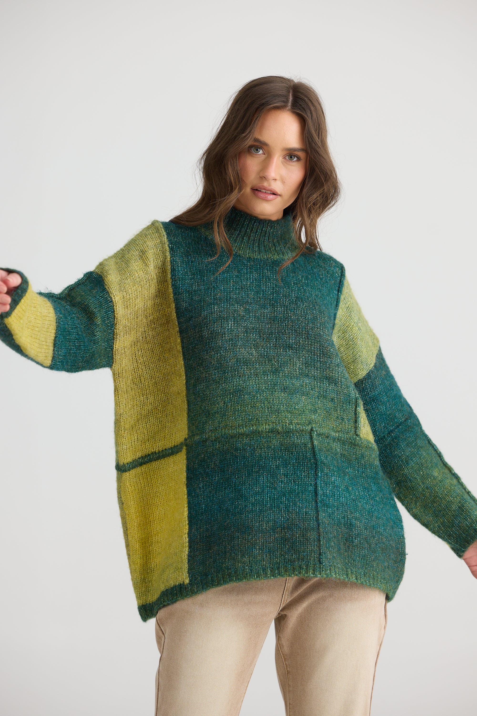 Eclipse Knit - Emerald-Knitwear & Jumpers-Talisman-The Bay Room