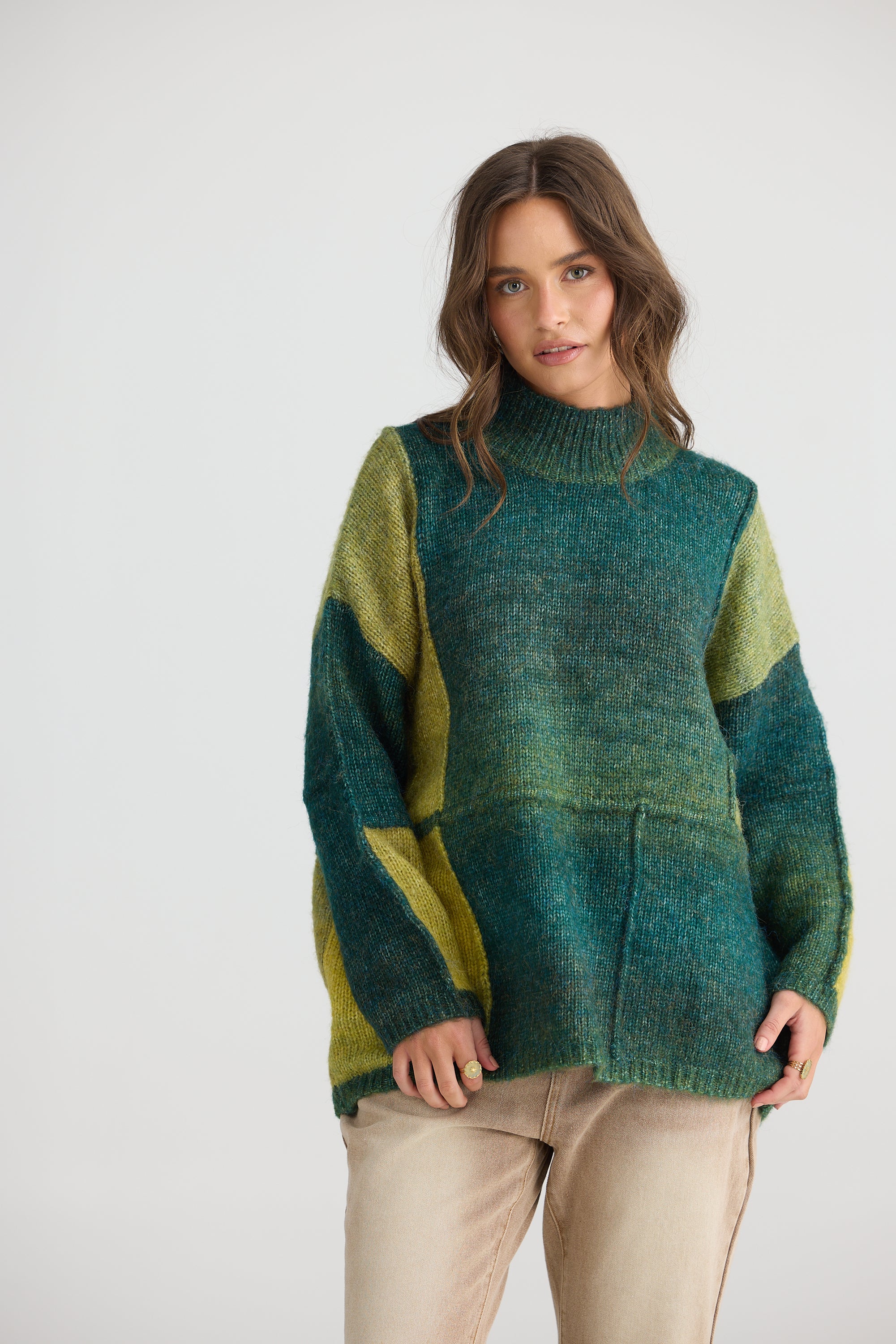 Eclipse Knit - Emerald-Knitwear & Jumpers-Talisman-The Bay Room