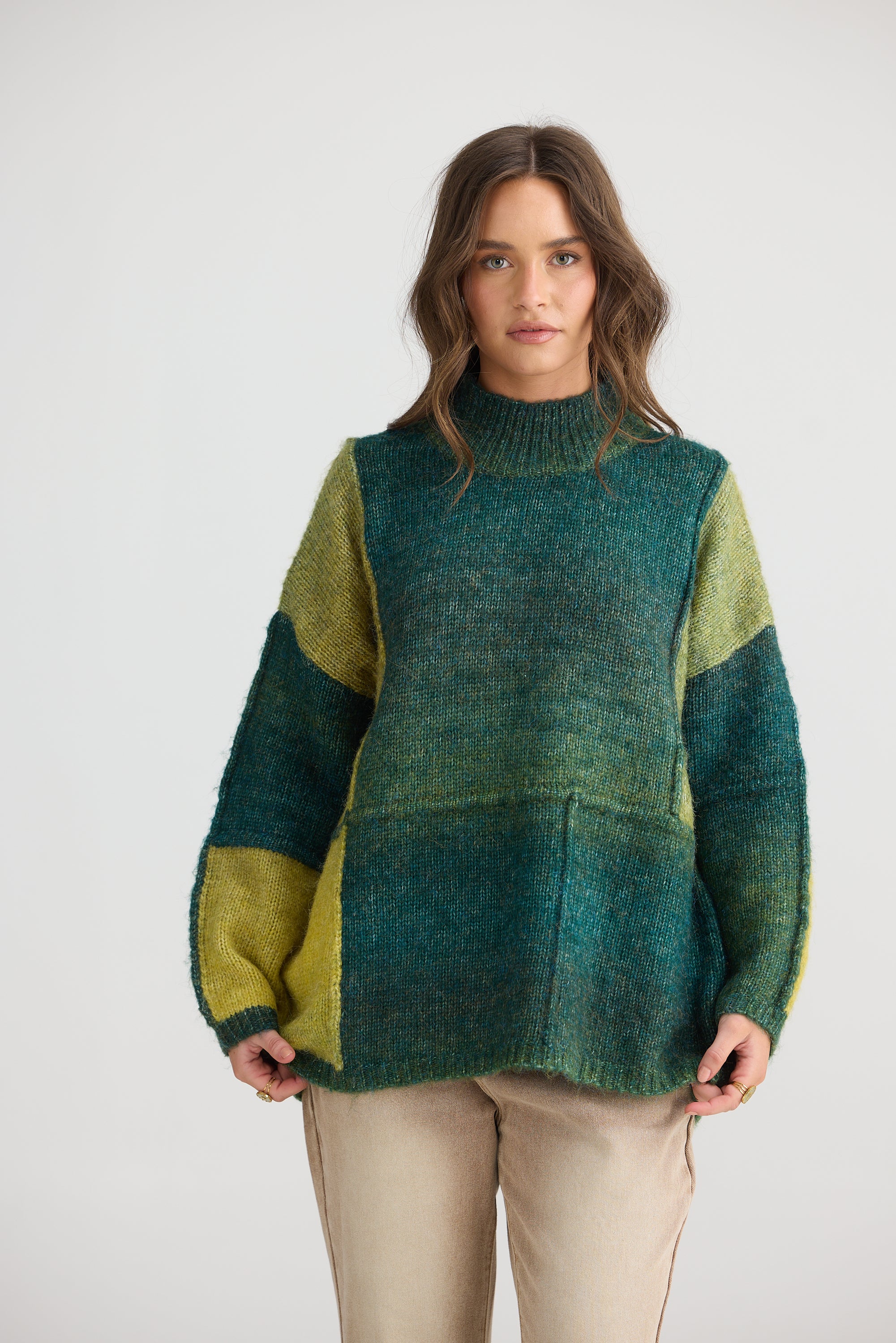 Eclipse Knit - Emerald-Knitwear & Jumpers-Talisman-The Bay Room