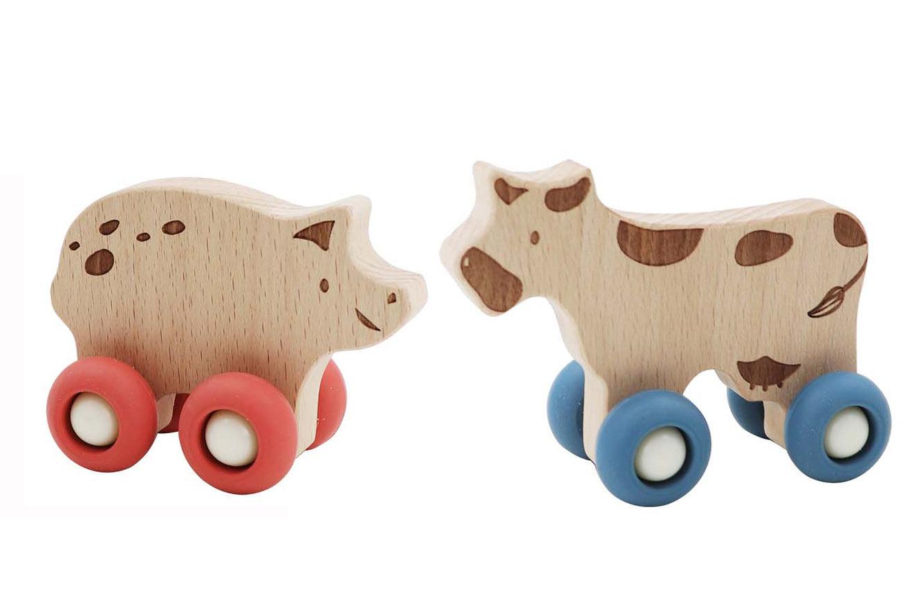 Ecowheels Farm Movers-Toys-Eleganter-Cow & Pig-The Bay Room