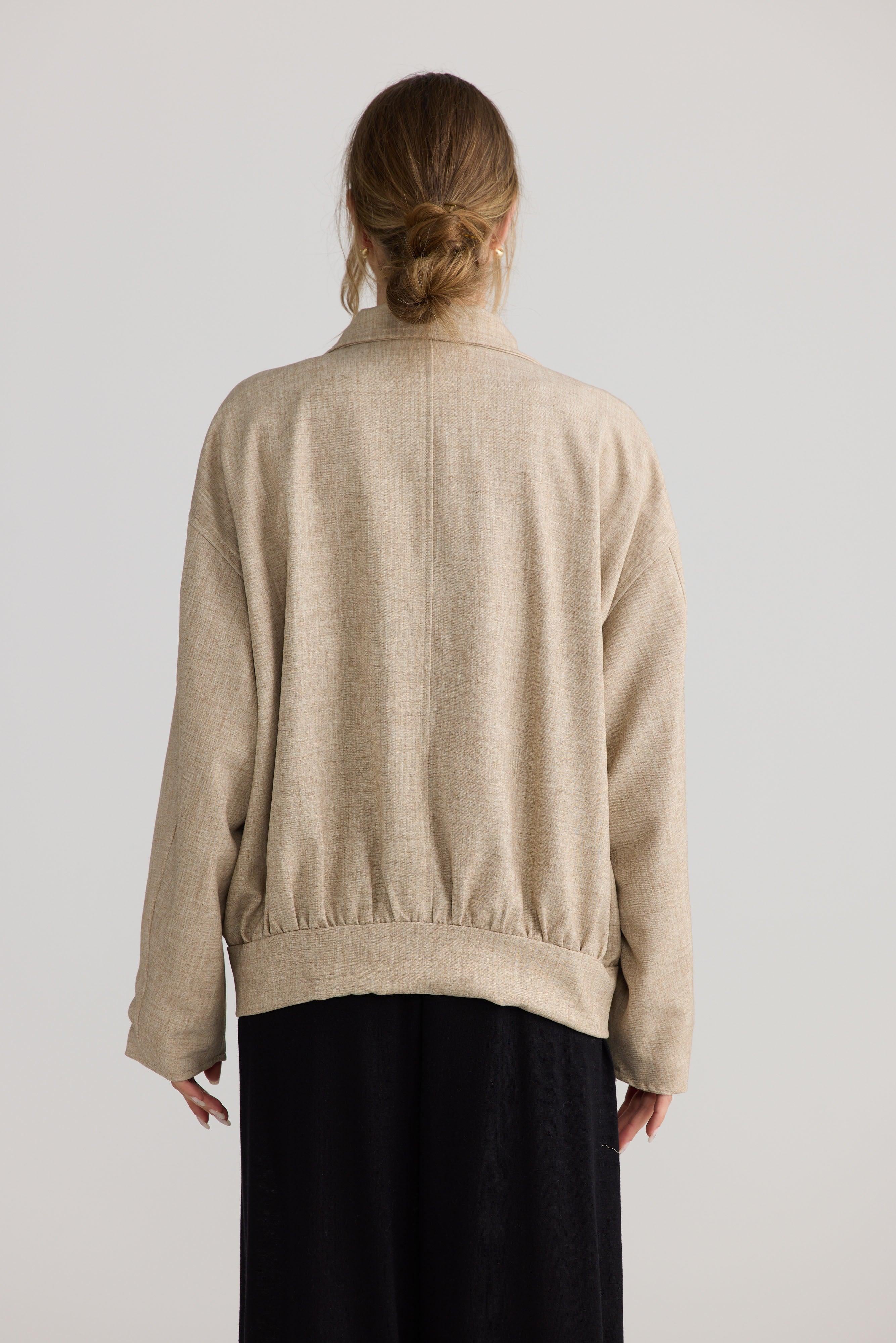 Edie Jacket - Stone-Jackets, Coats & Vests-Home Love-The Bay Room