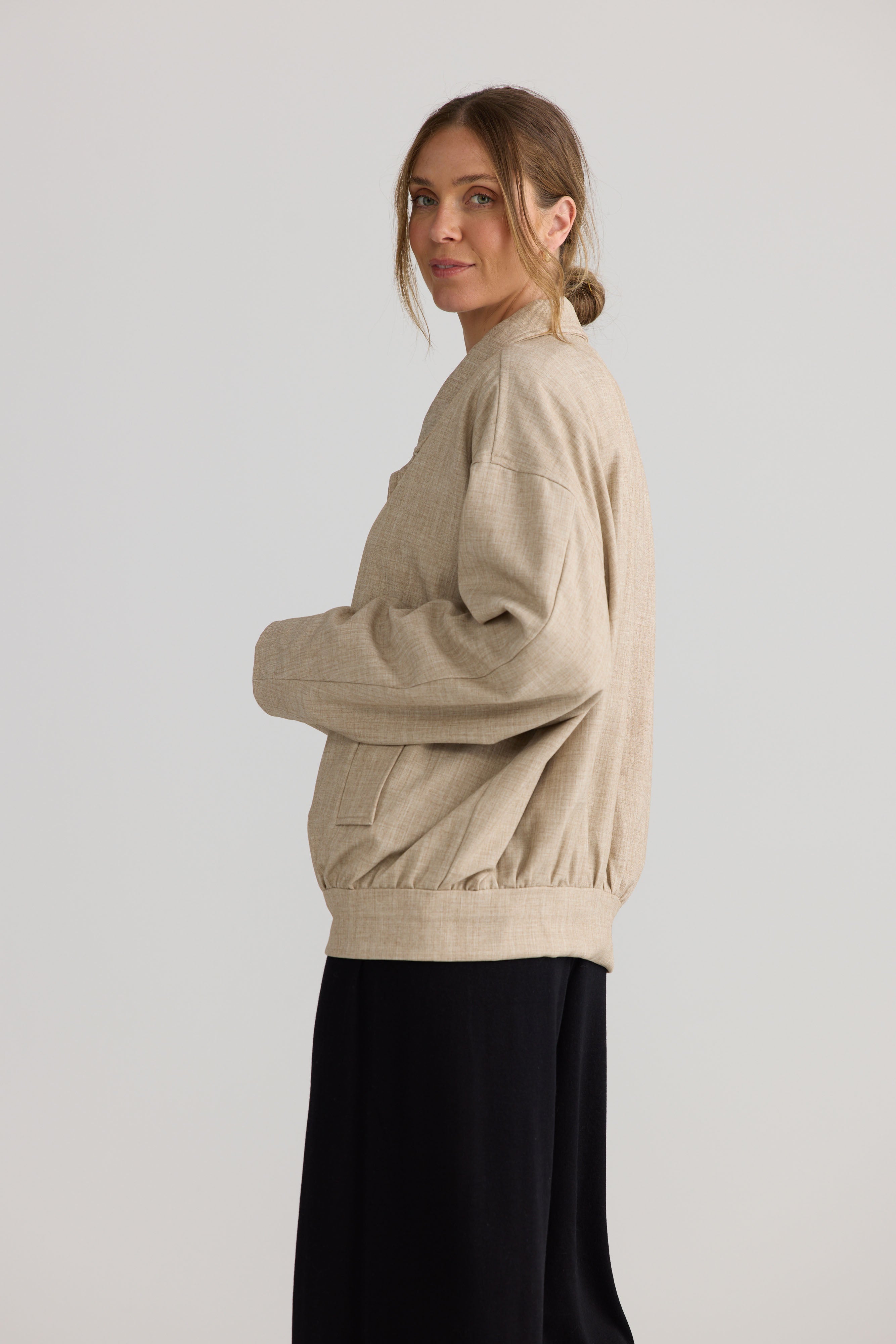 Edie Jacket - Stone-Jackets, Coats & Vests-Home Love-The Bay Room