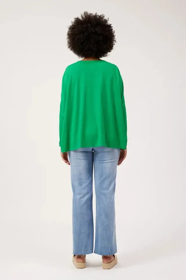 Elba Heart Long Sleeve Tshirt - Green-Tops-Haven-The Bay Room
