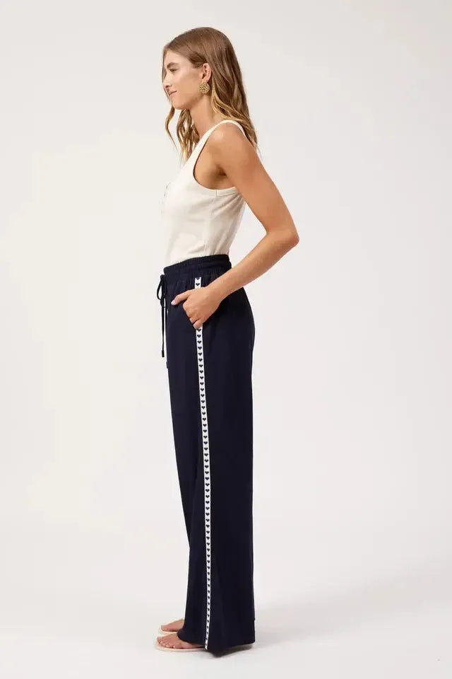 Elba Heart Pant - Navy-Pants-Haven-The Bay Room