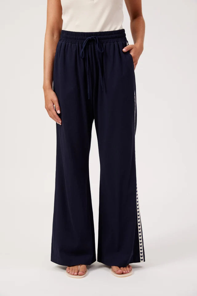 Elba Heart Pant - Navy-Pants-Haven-The Bay Room