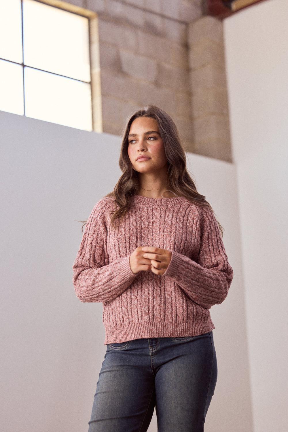 Ellie Knit - Clay Marle-Knitwear & Jumpers-Talisman-The Bay Room