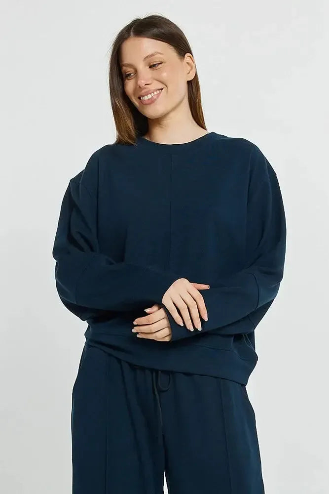 Elona Top - Navy-Tops-Betty Basics-The Bay Room