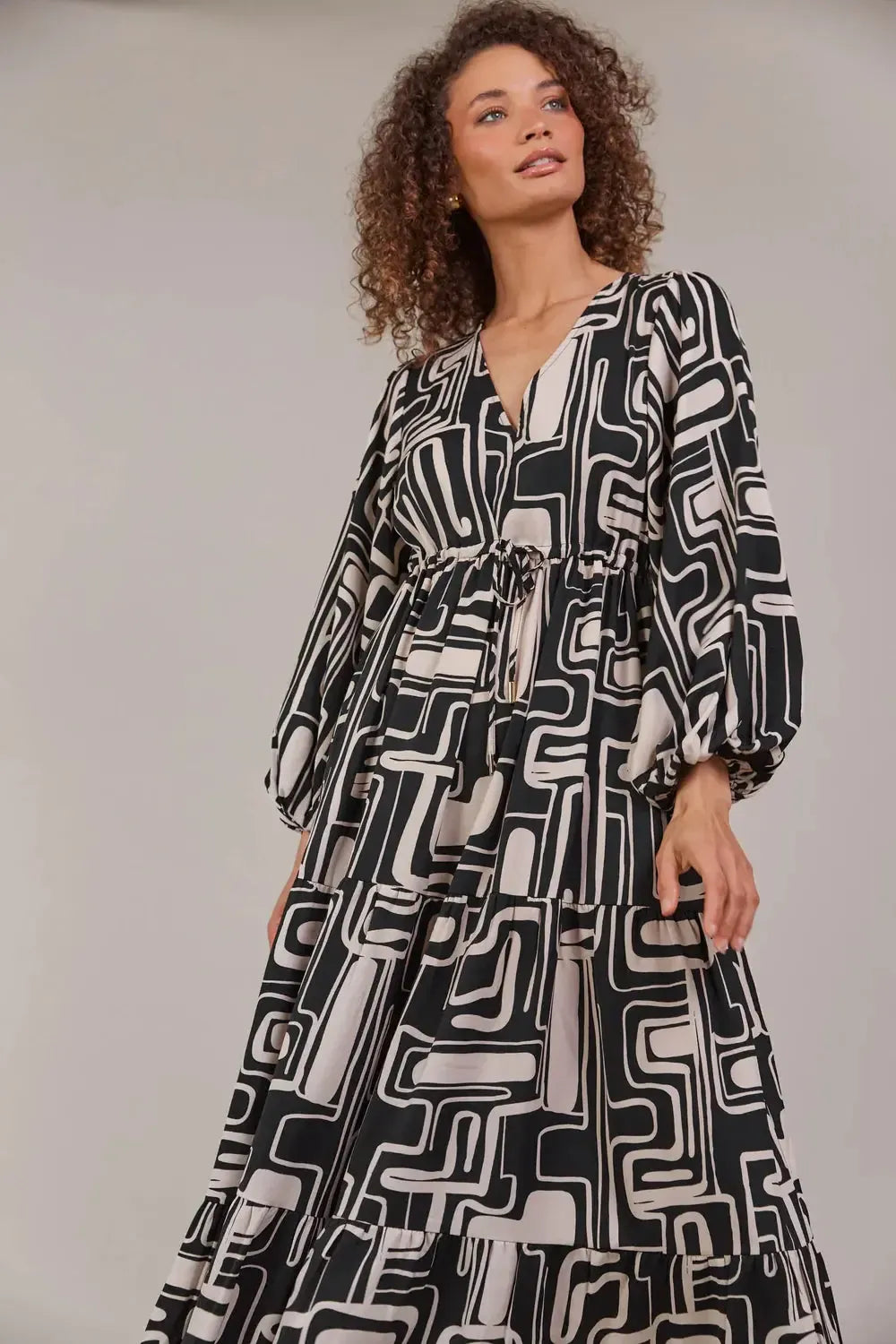 Elsie Maxi Dress - Geo-General-Eb & Ive-The Bay Room