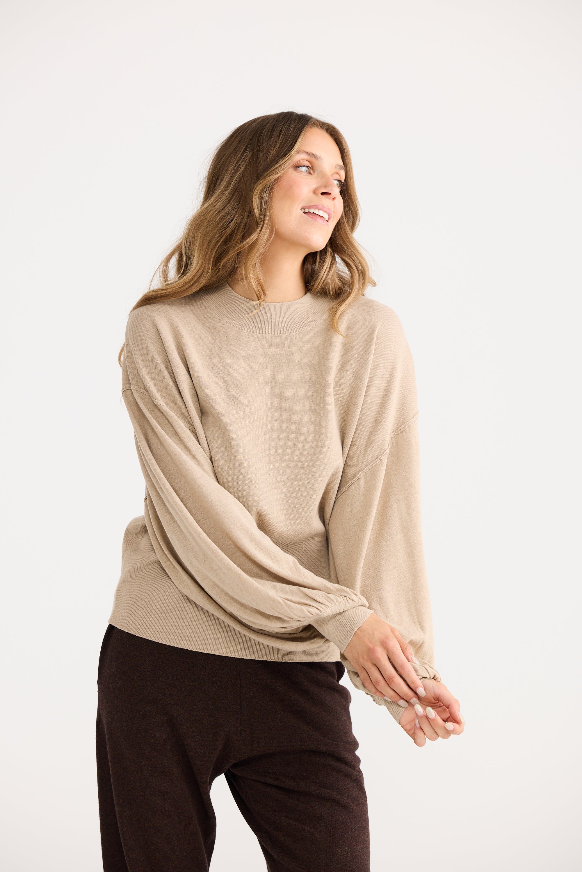 Ember Knit - Oat-Knitwear & Jumpers-Home Love-The Bay Room