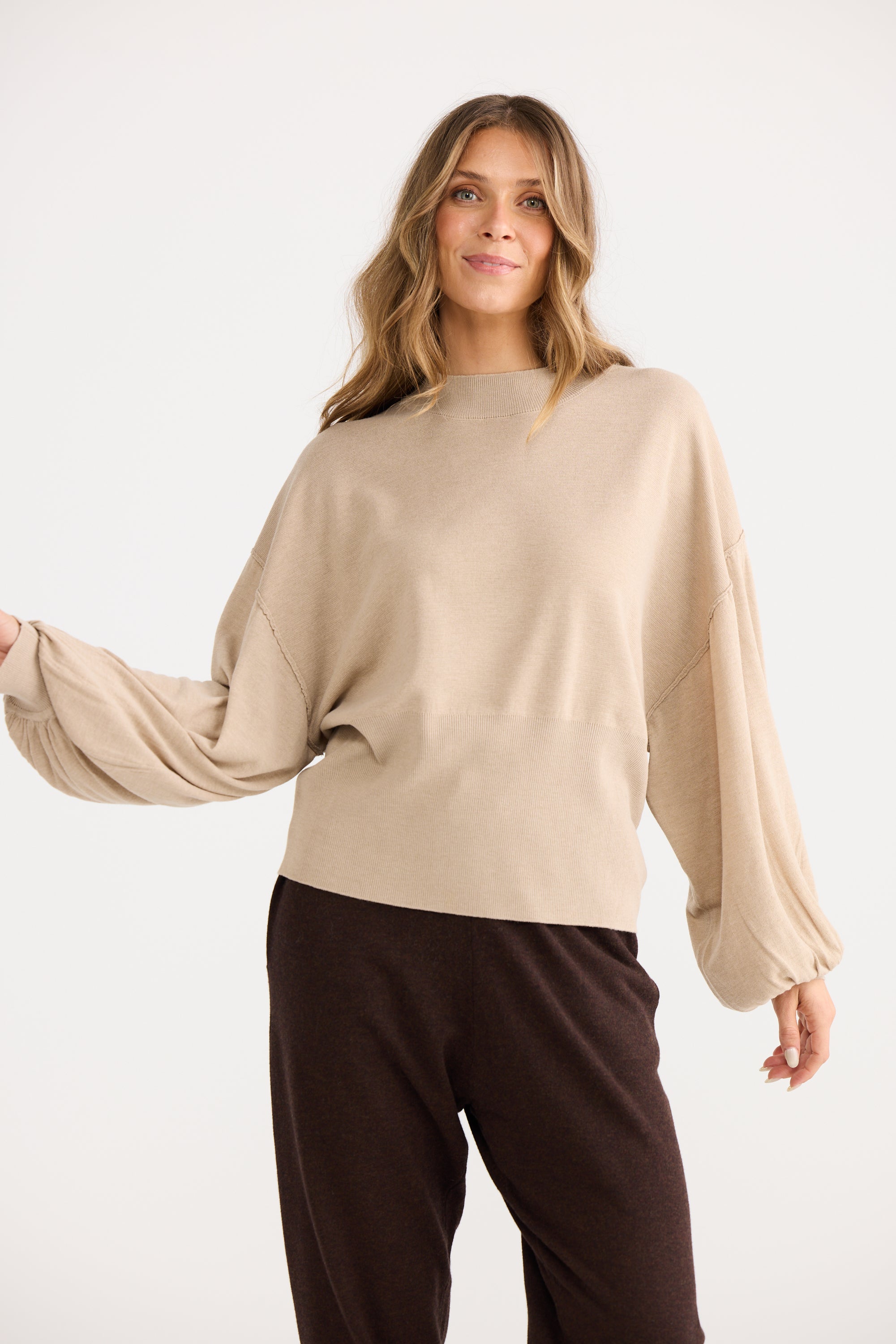 Ember Knit - Oat-Knitwear & Jumpers-Home Love-The Bay Room