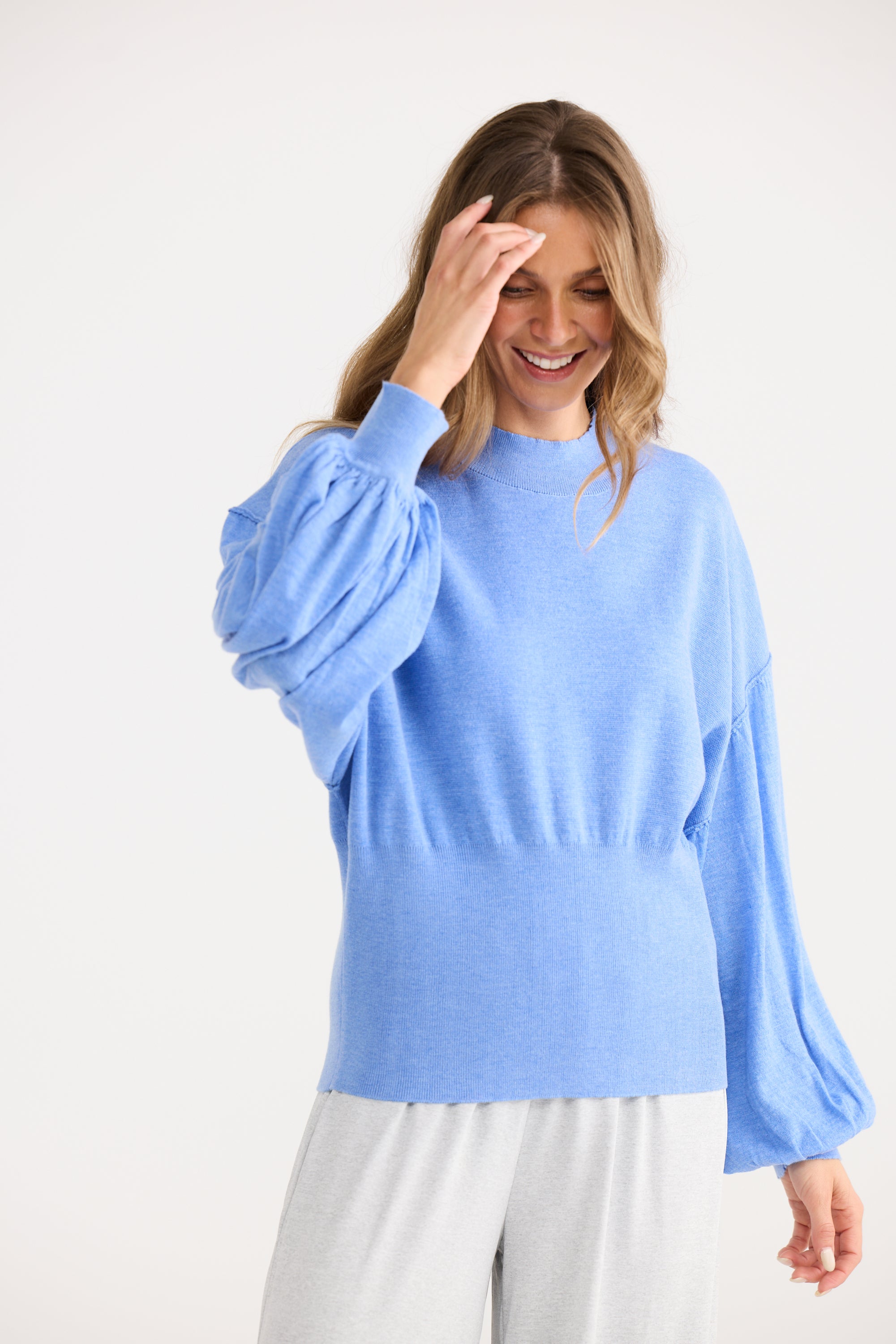 Ember Knit - Powder Blue-Knitwear & Jumpers-Home Love-The Bay Room
